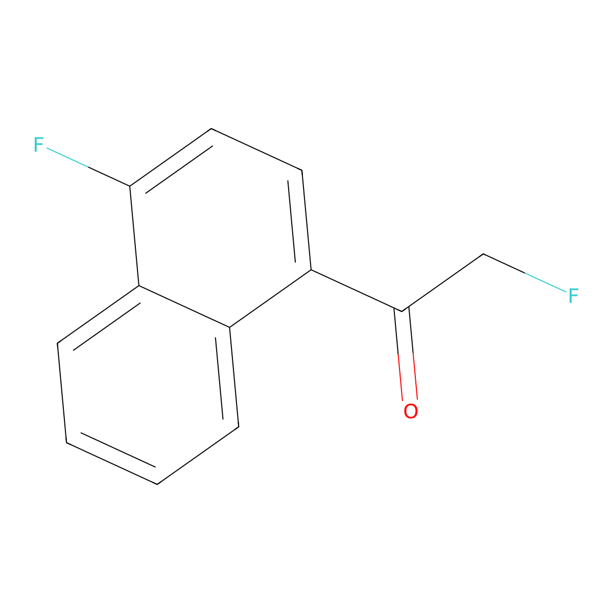 2-Fluoro-1-(4-fluoronaphthalen-1-yl)ethanone molecular structure, CAS 315-99-1