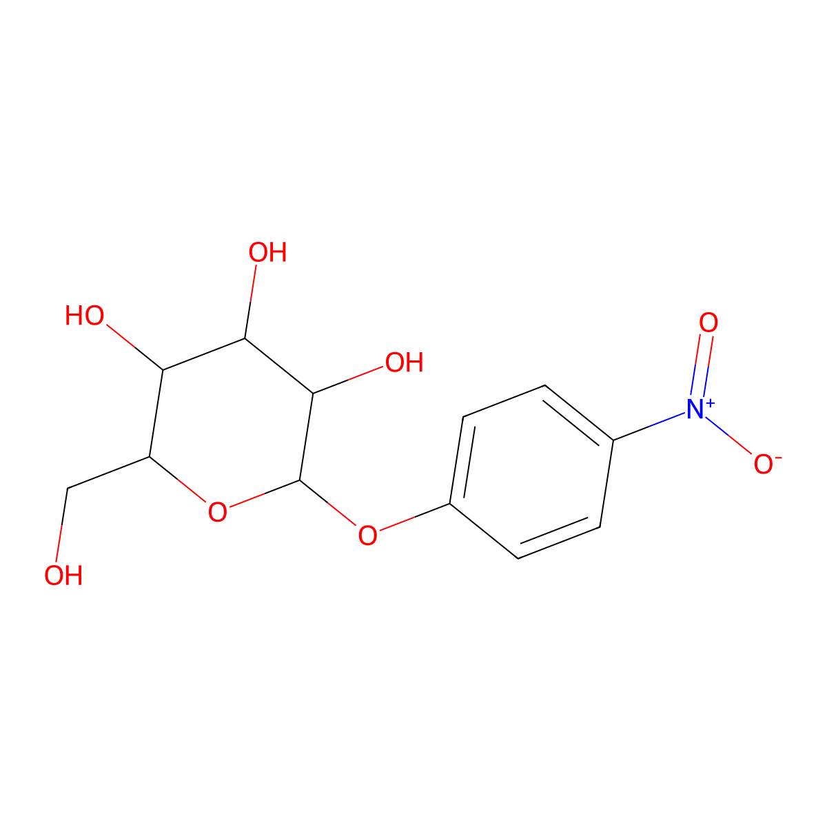 p-Nitrophenyl beta-D-galactopyranoside molecular structure, CAS 3150-24-1