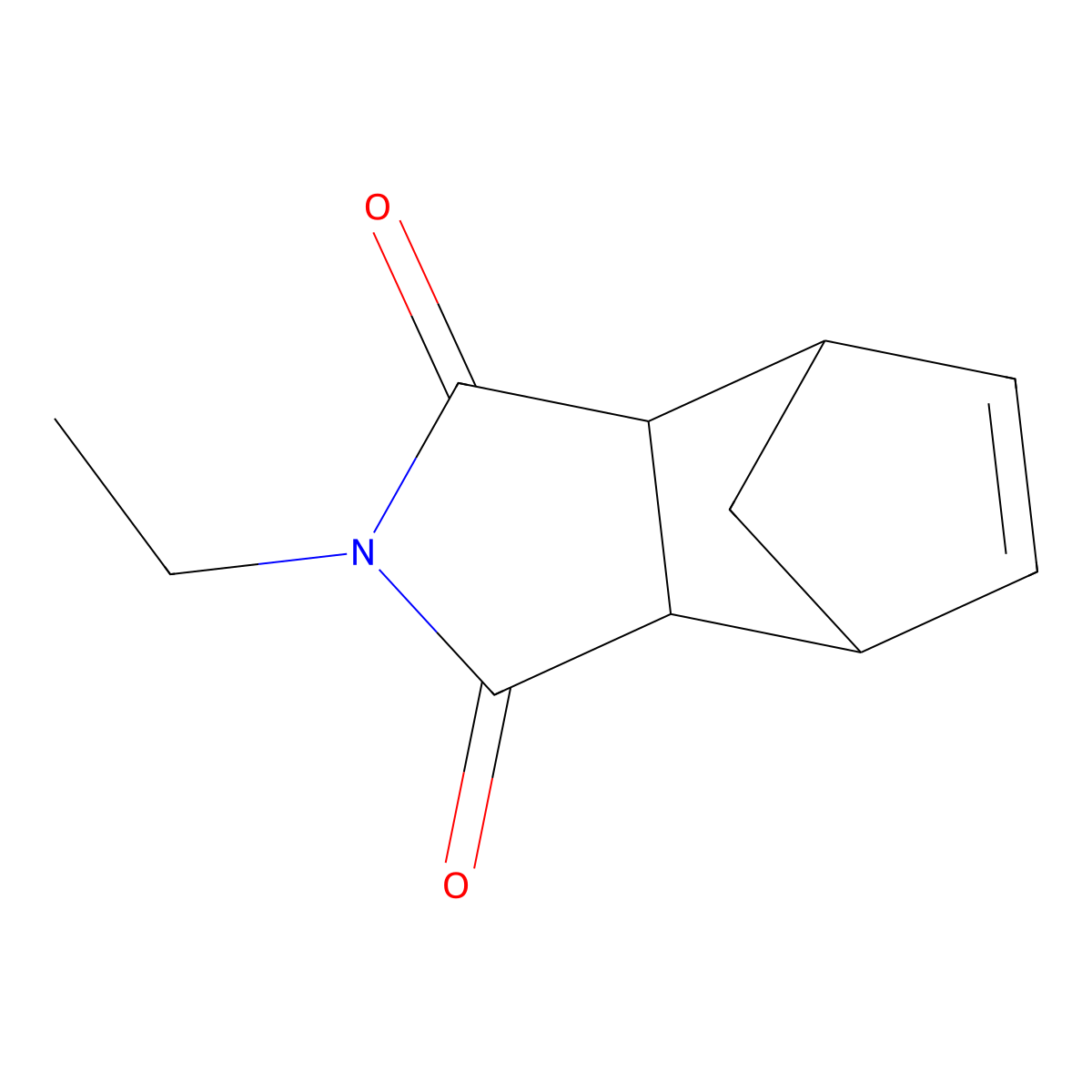 2-Ethyl-3a,4,7,7a-tetrahydro-1H-4,7-methanoisoindole-1,3(2H)-dione molecular structure, CAS 31500-38-6