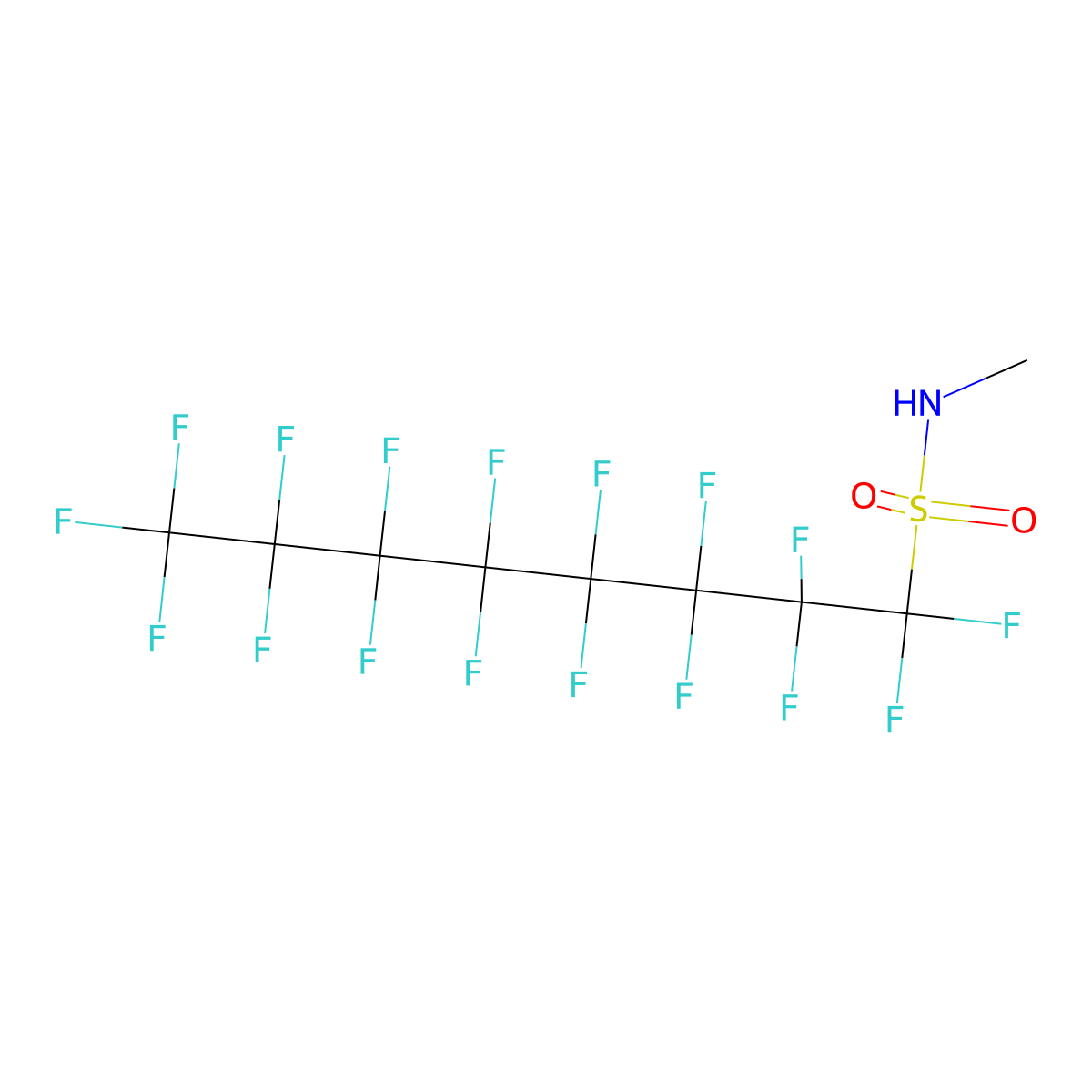 N-Methylperfluorooctanesulfonamide molecular structure, CAS 31506-32-8