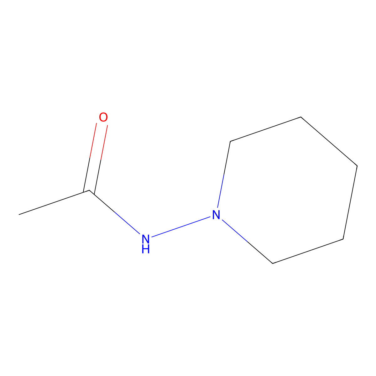 1-Acetamidopiperidine molecular structure, CAS 31507-04-7