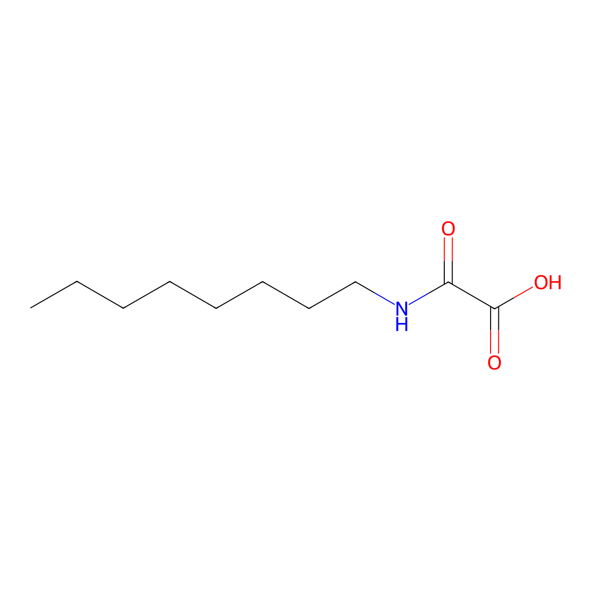 (Octylcarbamoyl)formic acid molecular structure, CAS 3151-48-2