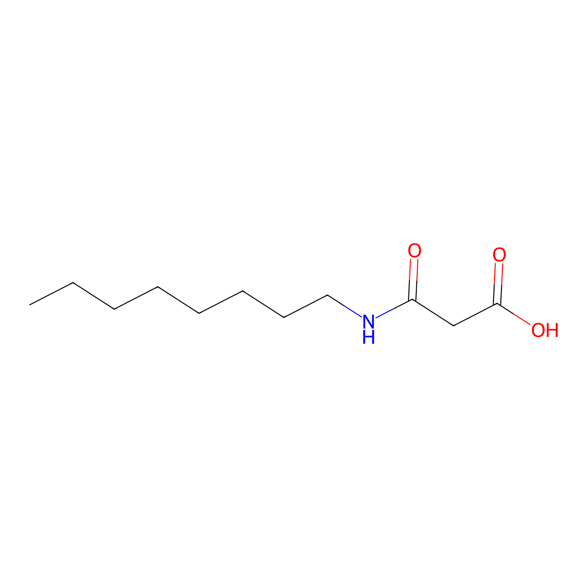 2-(Octylcarbamoyl)acetic acid molecular structure, CAS 3151-49-3