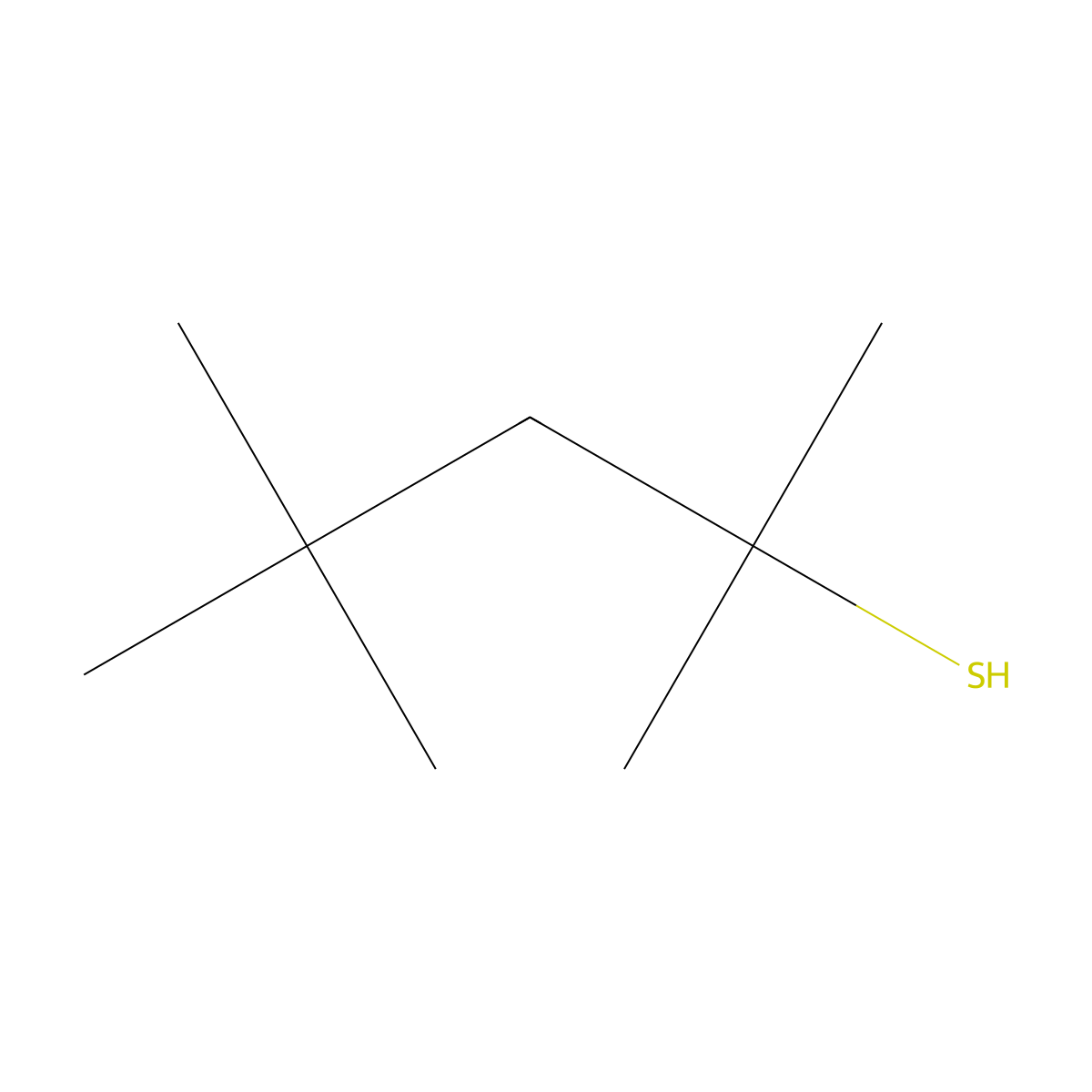 tert-OCTYL MERCAPTAN molecular structure, CAS 31511-35-0