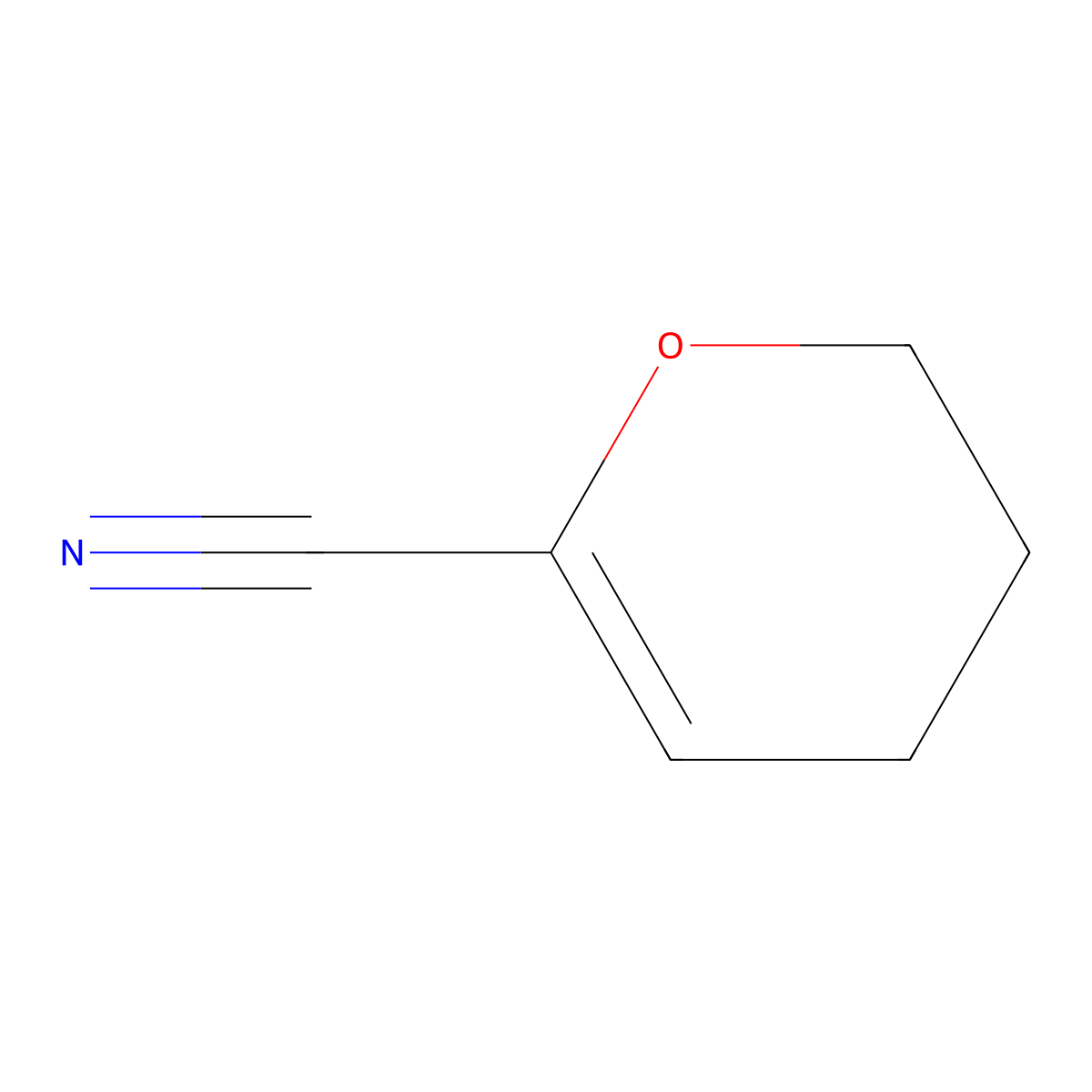 3,4-dihydro-2H-pyran-6-carbonitrile molecular structure, CAS 31518-13-5