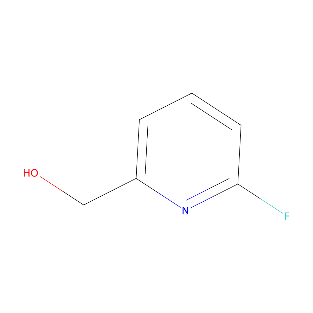 (6-Fluoropyridin-2-yl)methanol molecular structure, CAS 315180-17-7