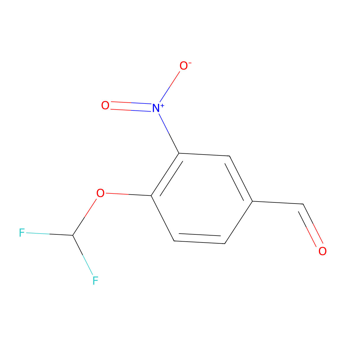 4-(Difluoromethoxy)-3-nitrobenzaldehyde molecular structure, CAS 315188-38-6