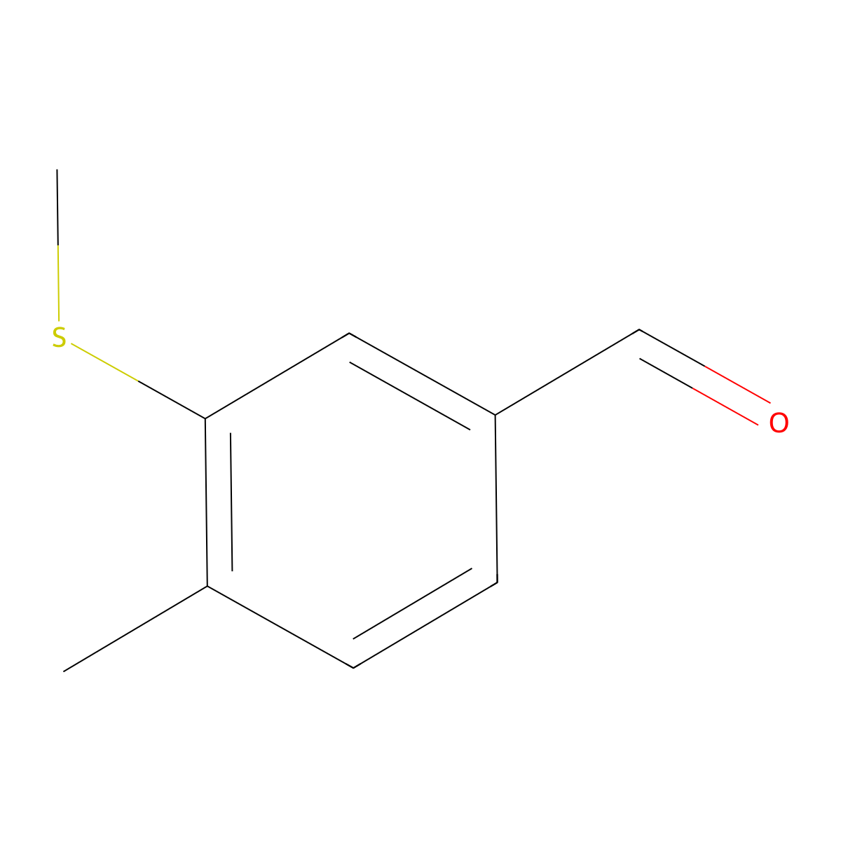 4-Methyl-3-(methylthio)benzaldehyde molecular structure, CAS 315188-40-0
