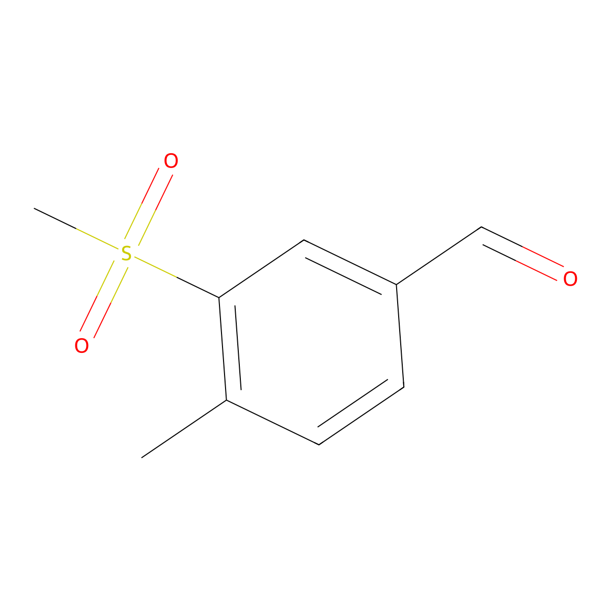 4-Methyl-3-(methylsulfonyl)benzaldehyde molecular structure, CAS 315188-41-1