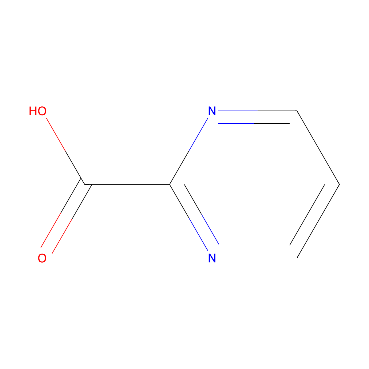 Pyrimidine-2-carboxylic acid molecular structure, CAS 31519-62-7