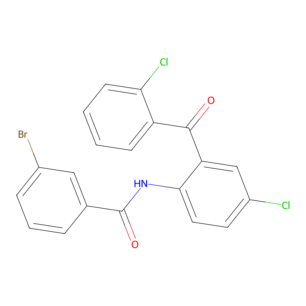 3-bromo-N-[4-chloro-2-(2-chlorobenzoyl)phenyl]benzamide molecular structure, CAS 315194-47-9