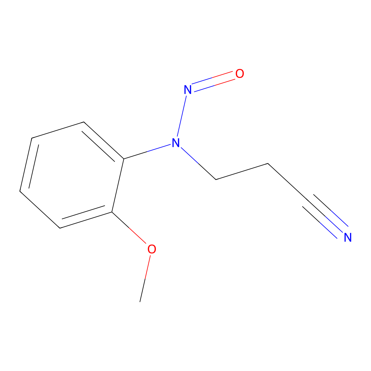 N-(2-cyanoethyl)-N-(2-methoxyphenyl)nitrous amide molecular structure, CAS 315194-73-1
