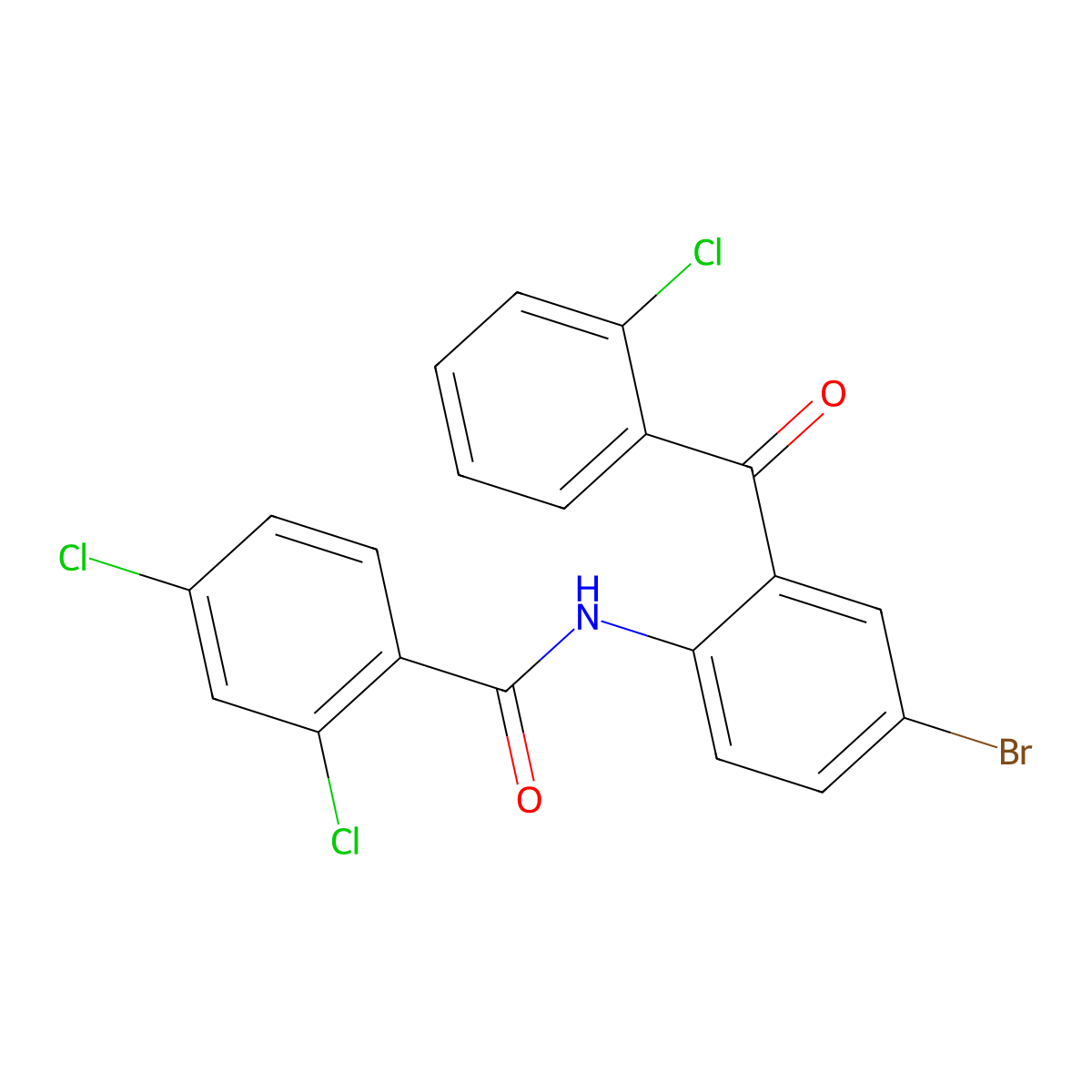N-[4-Bromo-2-(2-chlorobenzoyl)phenyl]-2,4-dichlorobenzamide molecular structure, CAS 315195-30-3