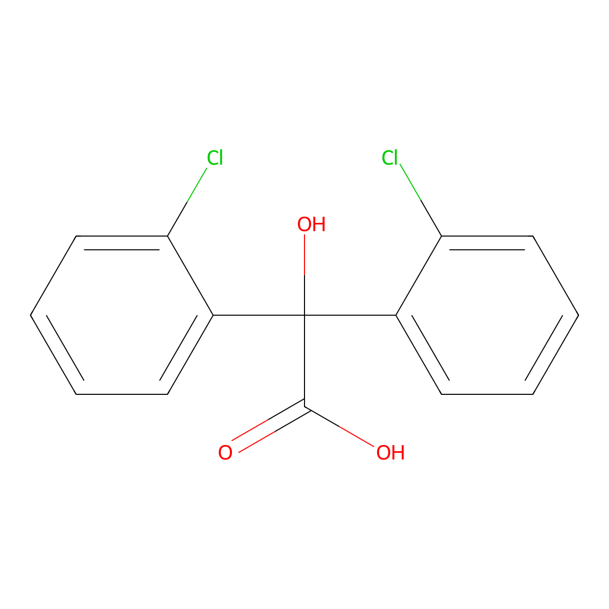 2,2'-Dichlorobenzilic acid molecular structure, CAS 3152-12-3