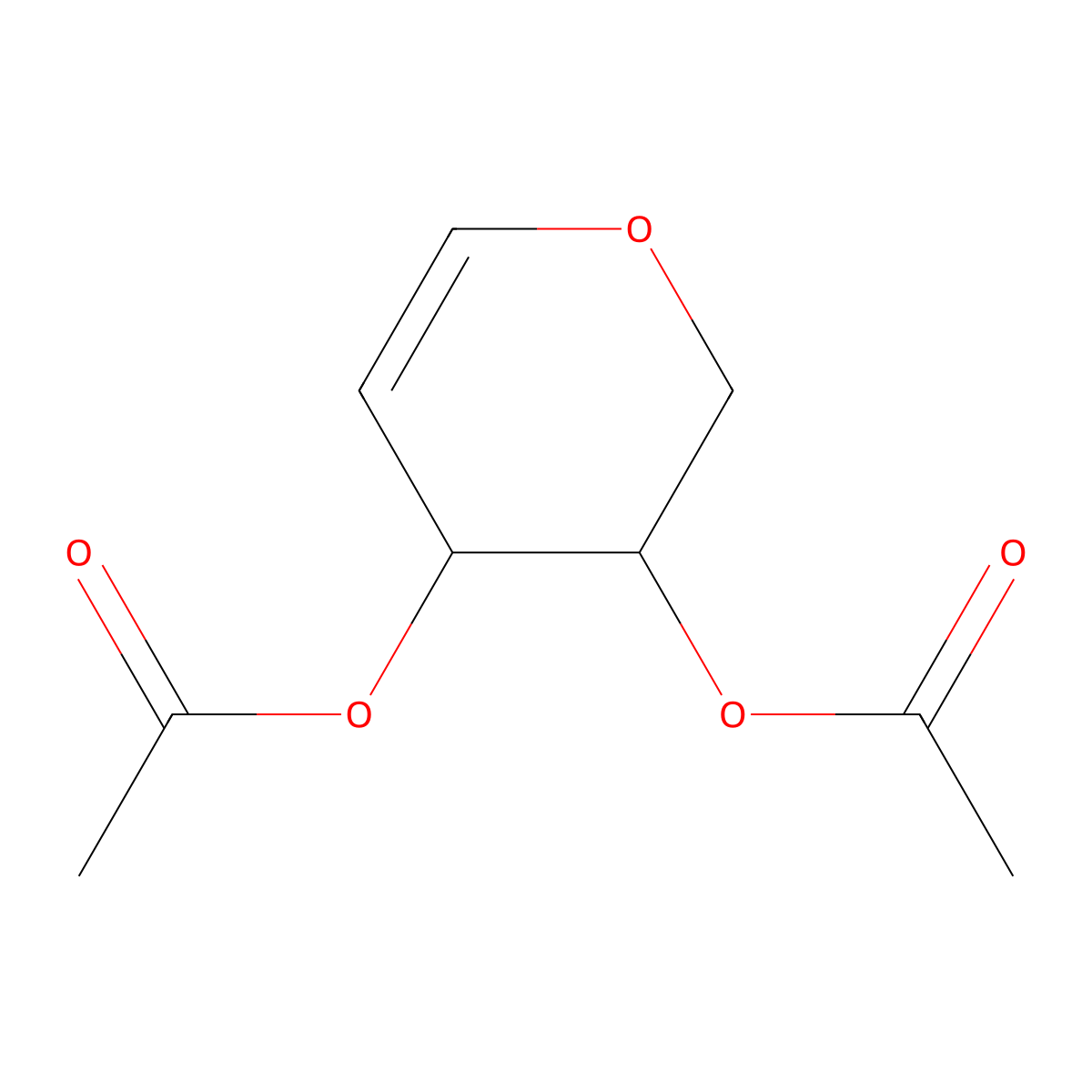 (4-acetoxy-3,4-dihydro-2H-pyran-3-yl) acetate molecular structure, CAS 3152-43-0