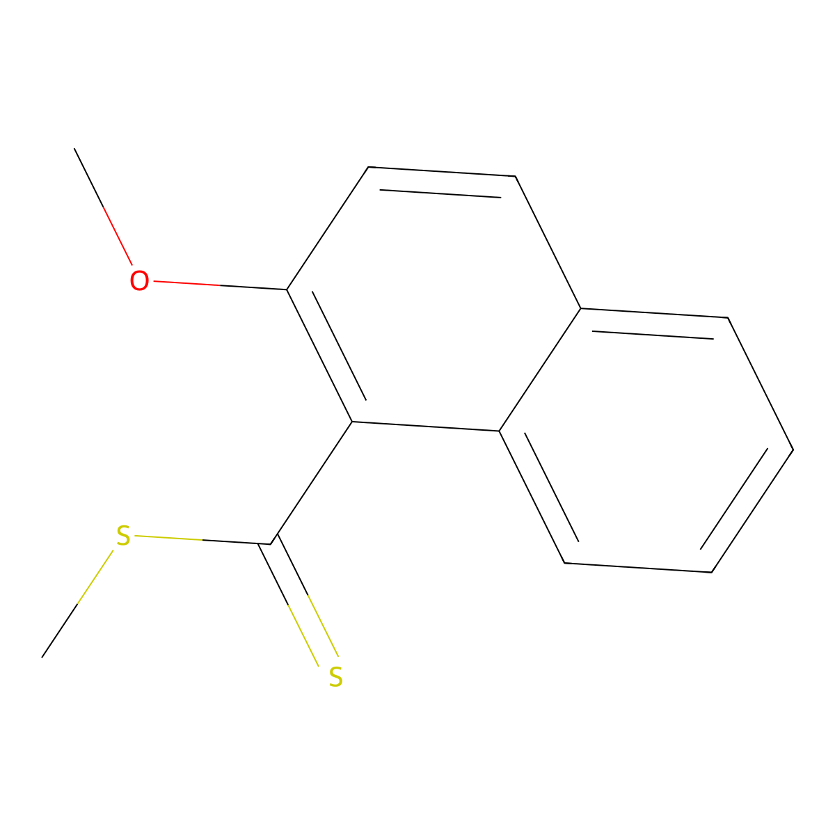Methyl 2-methoxy-1-naphthalenecarbodithioate molecular structure, CAS 3152-88-3