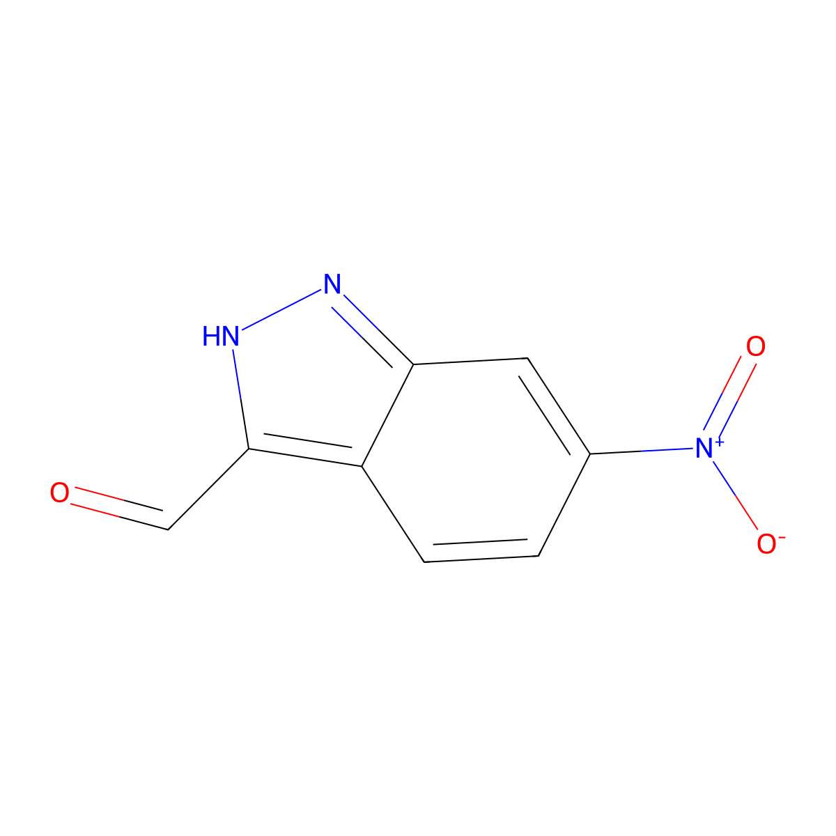 6-nitro-1H-indazole-3-carbaldehyde molecular structure, CAS 315203-37-3