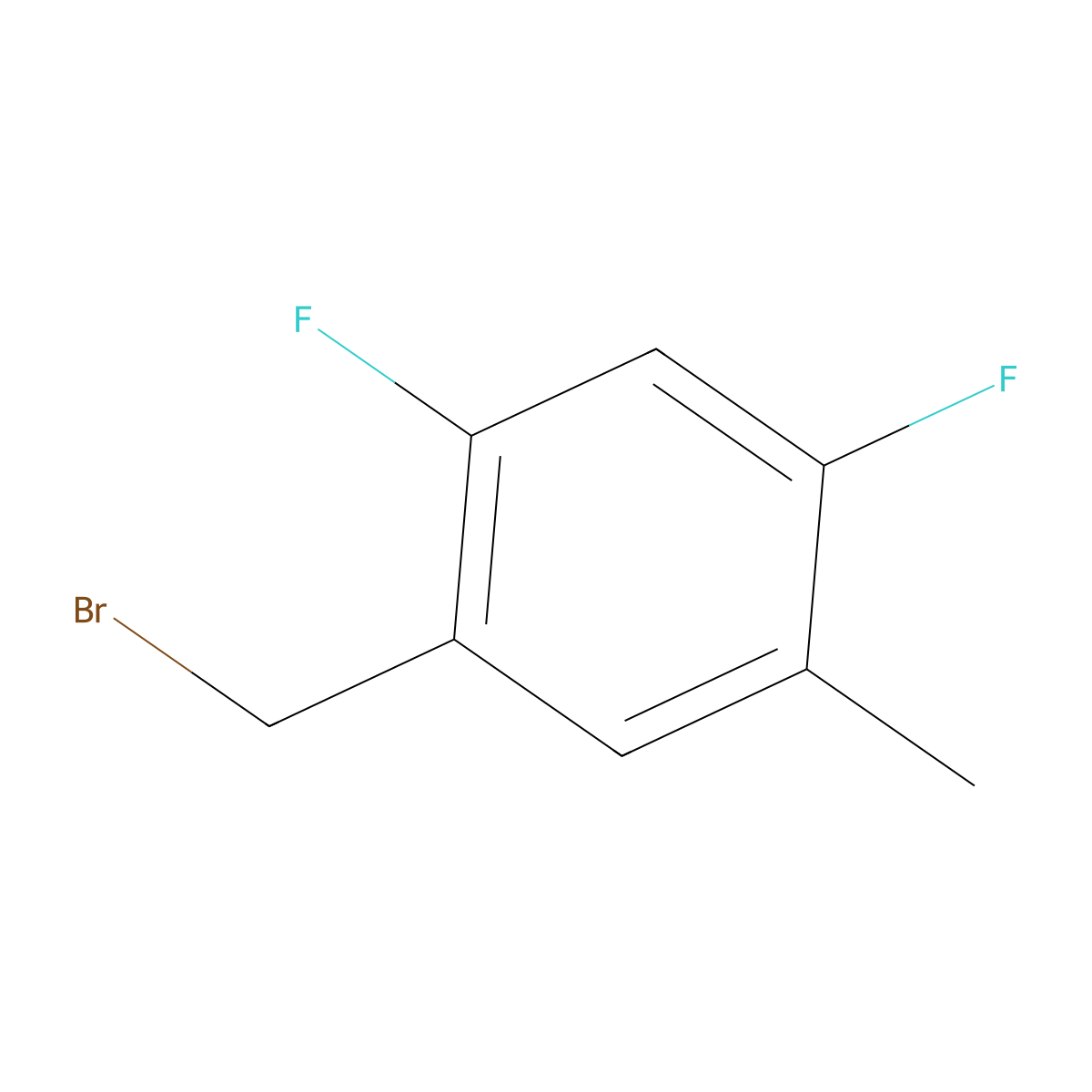 1-(Bromomethyl)-2,4-difluoro-5-methylbenzene molecular structure, CAS 315204-37-6