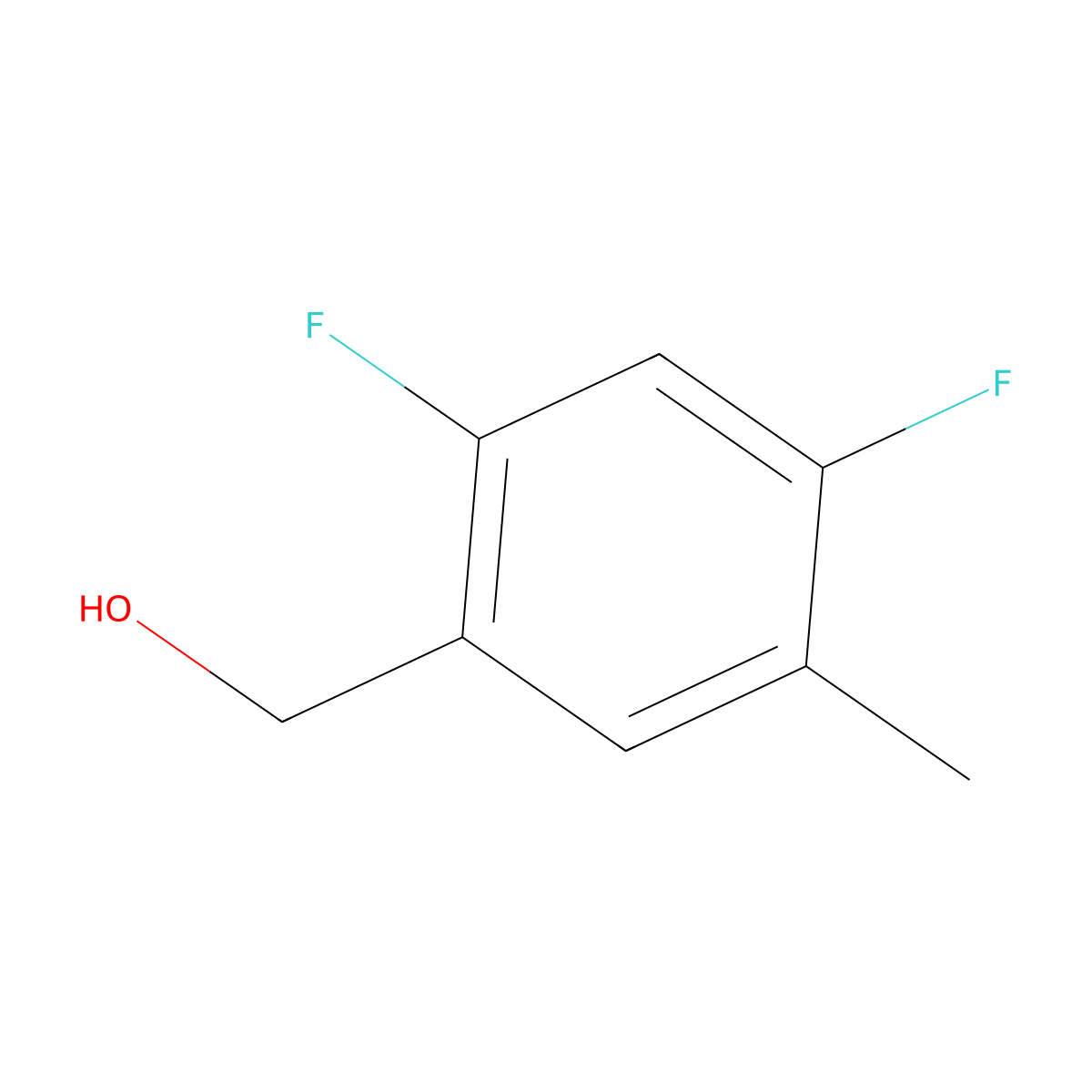 (2,4-Difluoro-5-methylphenyl)methanol molecular structure, CAS 315204-46-7