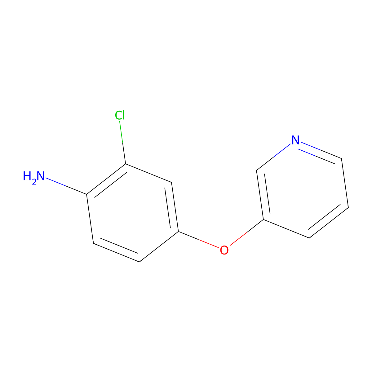 2-Chloro-4-(pyridin-3-yloxy)aniline molecular structure, CAS 315227-20-4