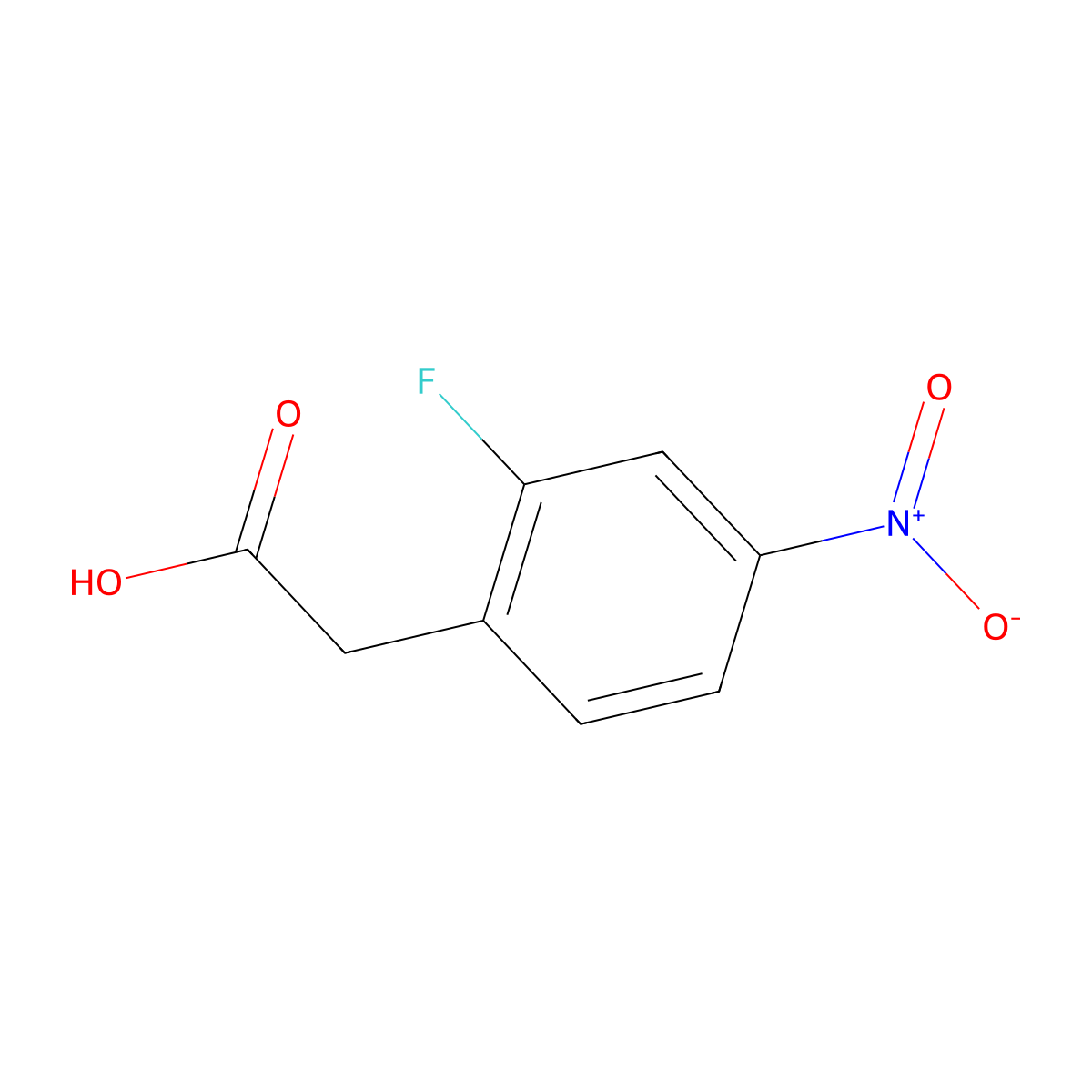 2-(2-Fluoro-4-nitrophenyl)acetic acid molecular structure, CAS 315228-19-4