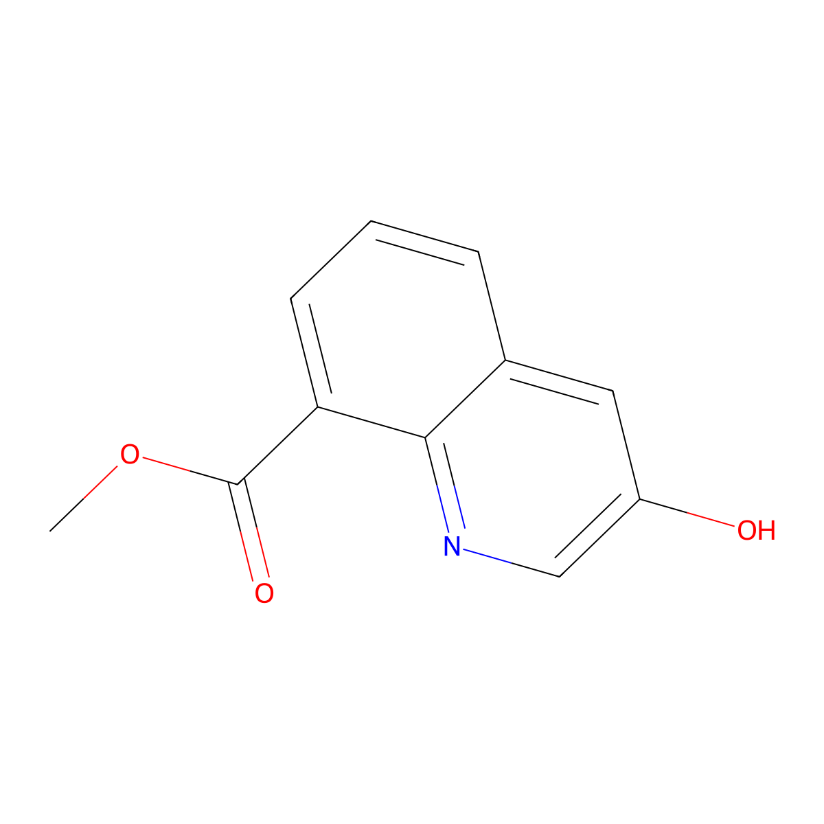 Methyl 3-hydroxyquinoline-8-carboxylate molecular structure, CAS 315228-51-4