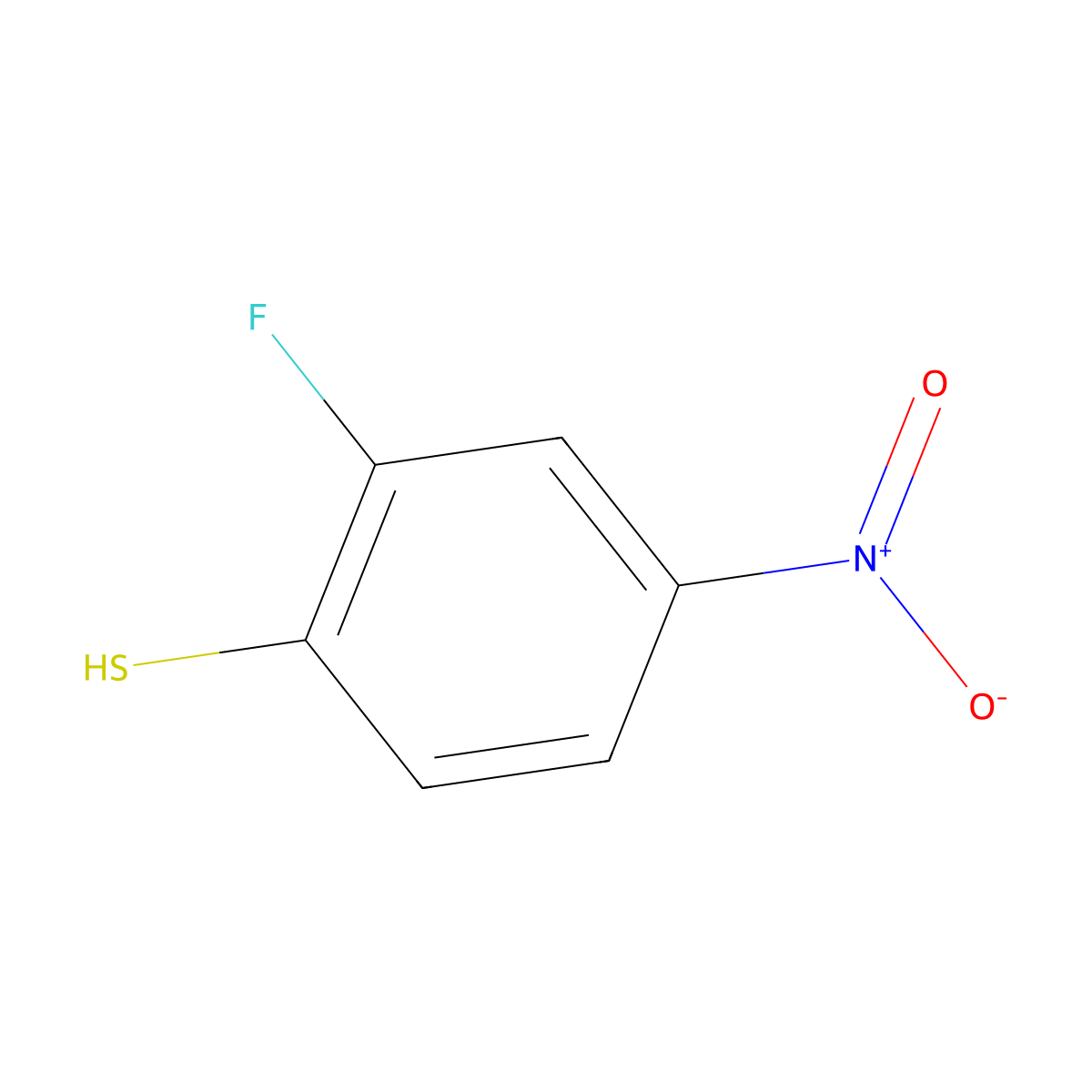 2-Fluoro-4-nitrobenzene-1-thiol molecular structure, CAS 315228-67-2