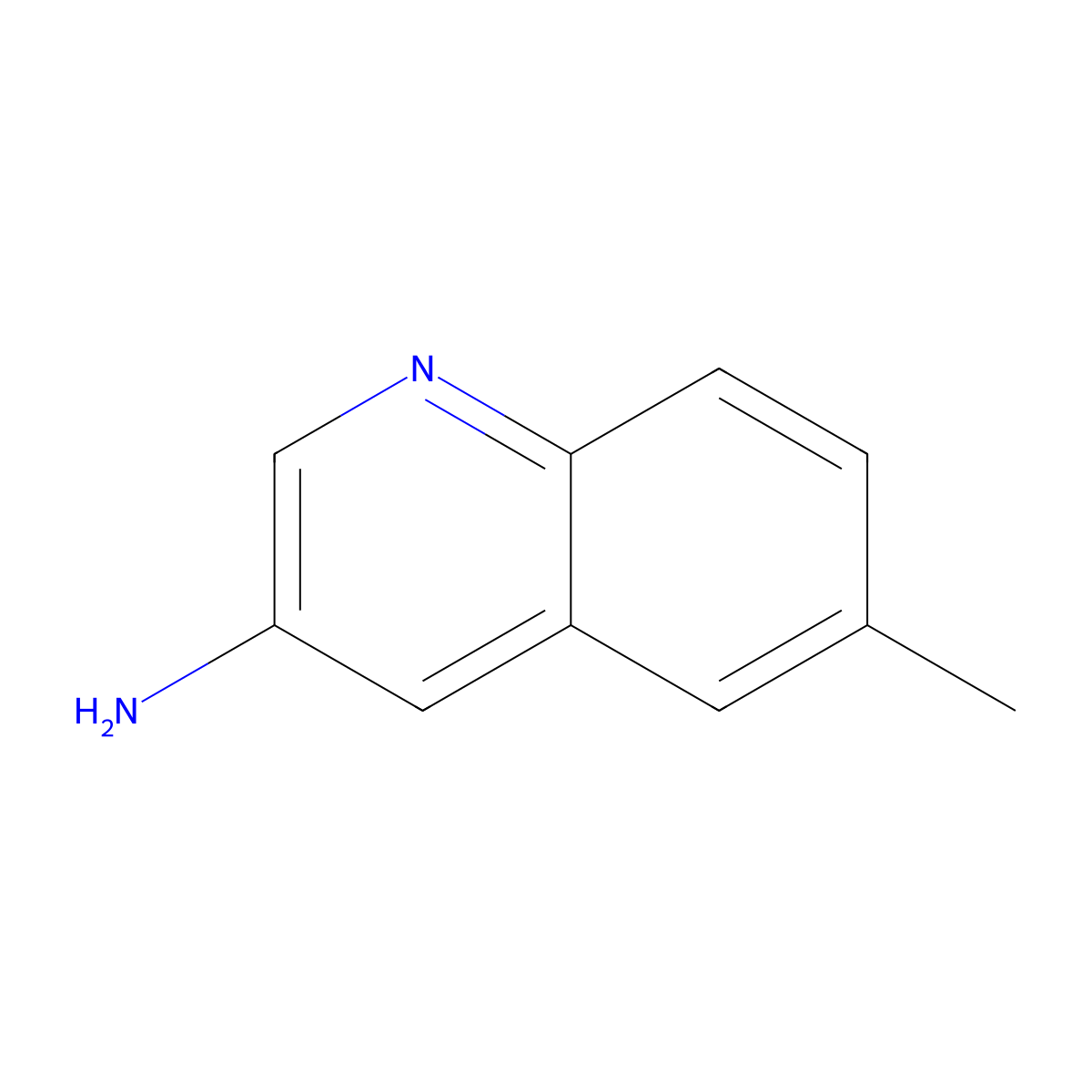 6-Methylquinolin-3-amine molecular structure, CAS 315228-68-3