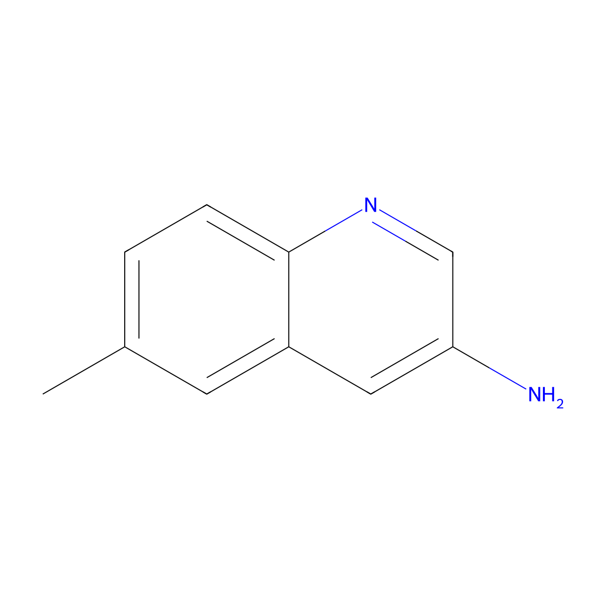 6-Methylquinolin-3-amine molecular structure, CAS 315228-68-3