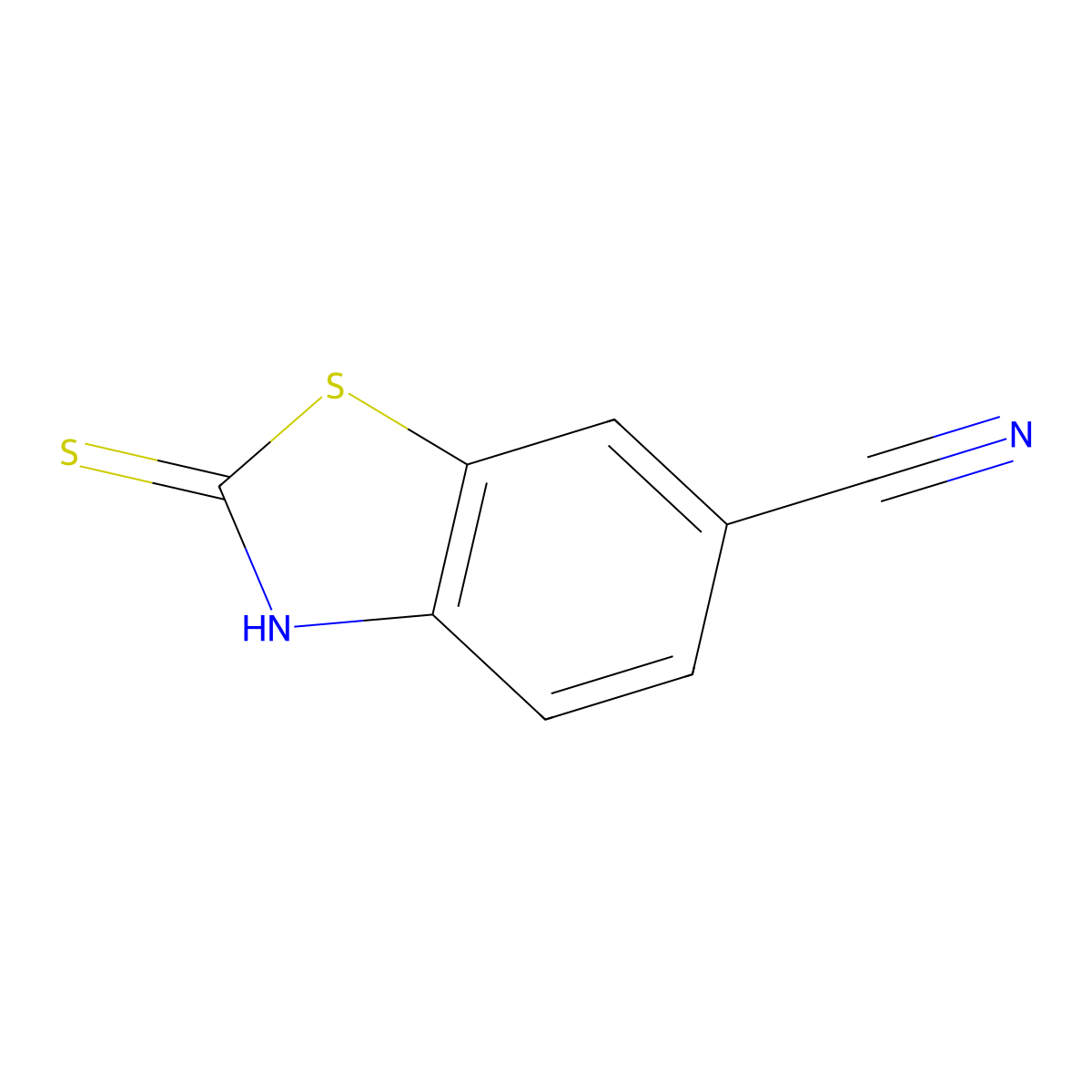2-Sulfanylidene-2,3-dihydro-1,3-benzothiazole-6-carbonitrile molecular structure, CAS 315228-79-6