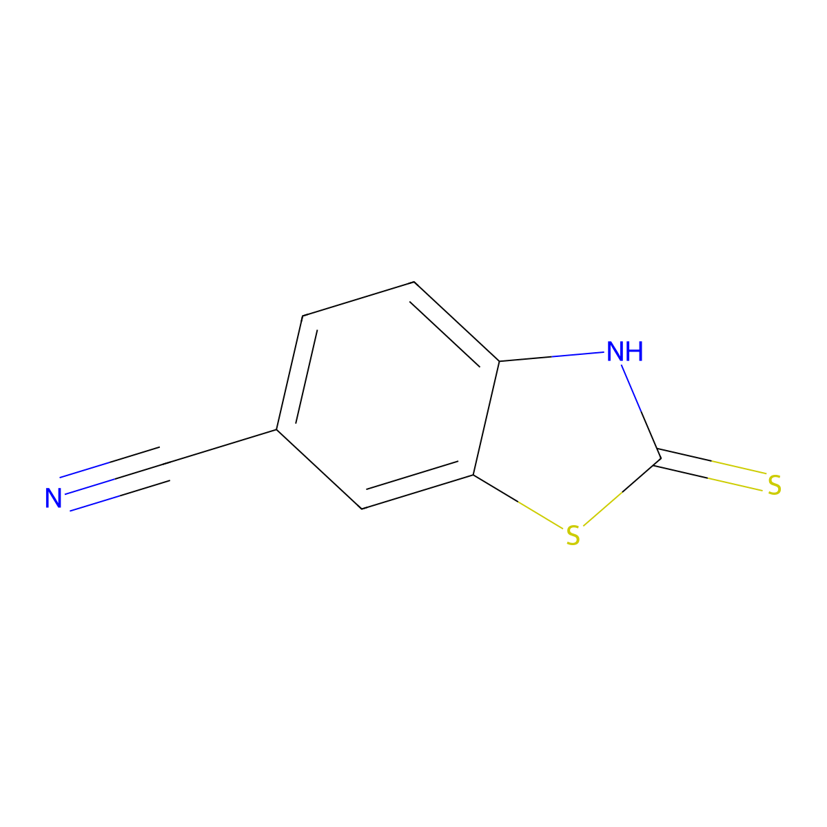 2-Sulfanylidene-2,3-dihydro-1,3-benzothiazole-6-carbonitrile molecular structure, CAS 315228-79-6