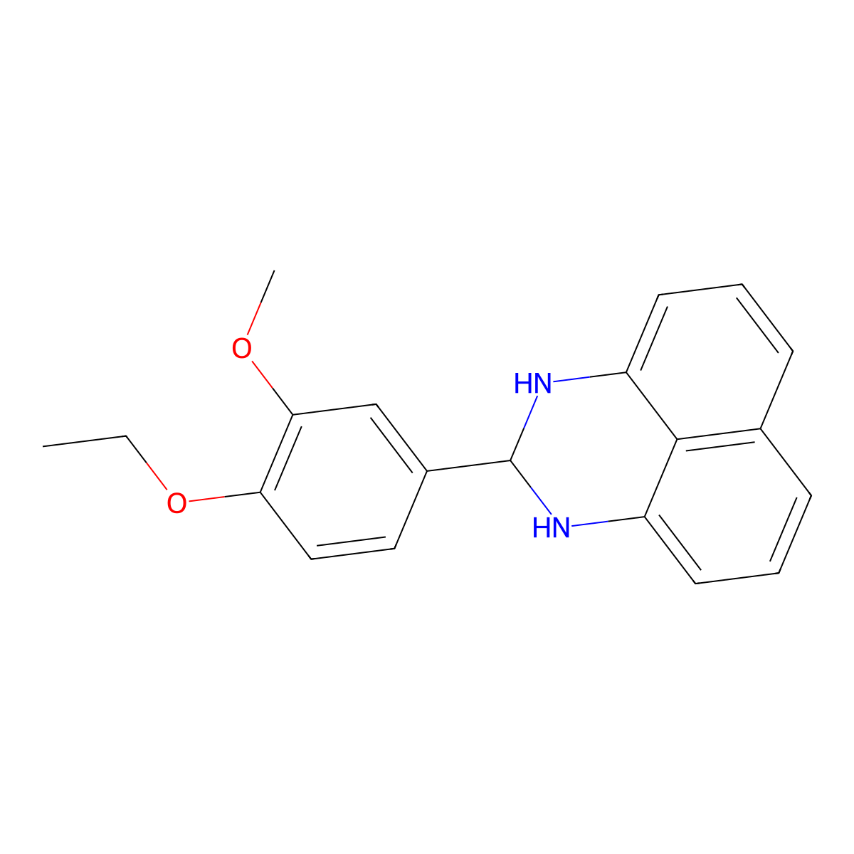 2-(4-ethoxy-3-methoxyphenyl)-2,3-dihydro-1H-perimidine molecular structure, CAS 315230-83-2