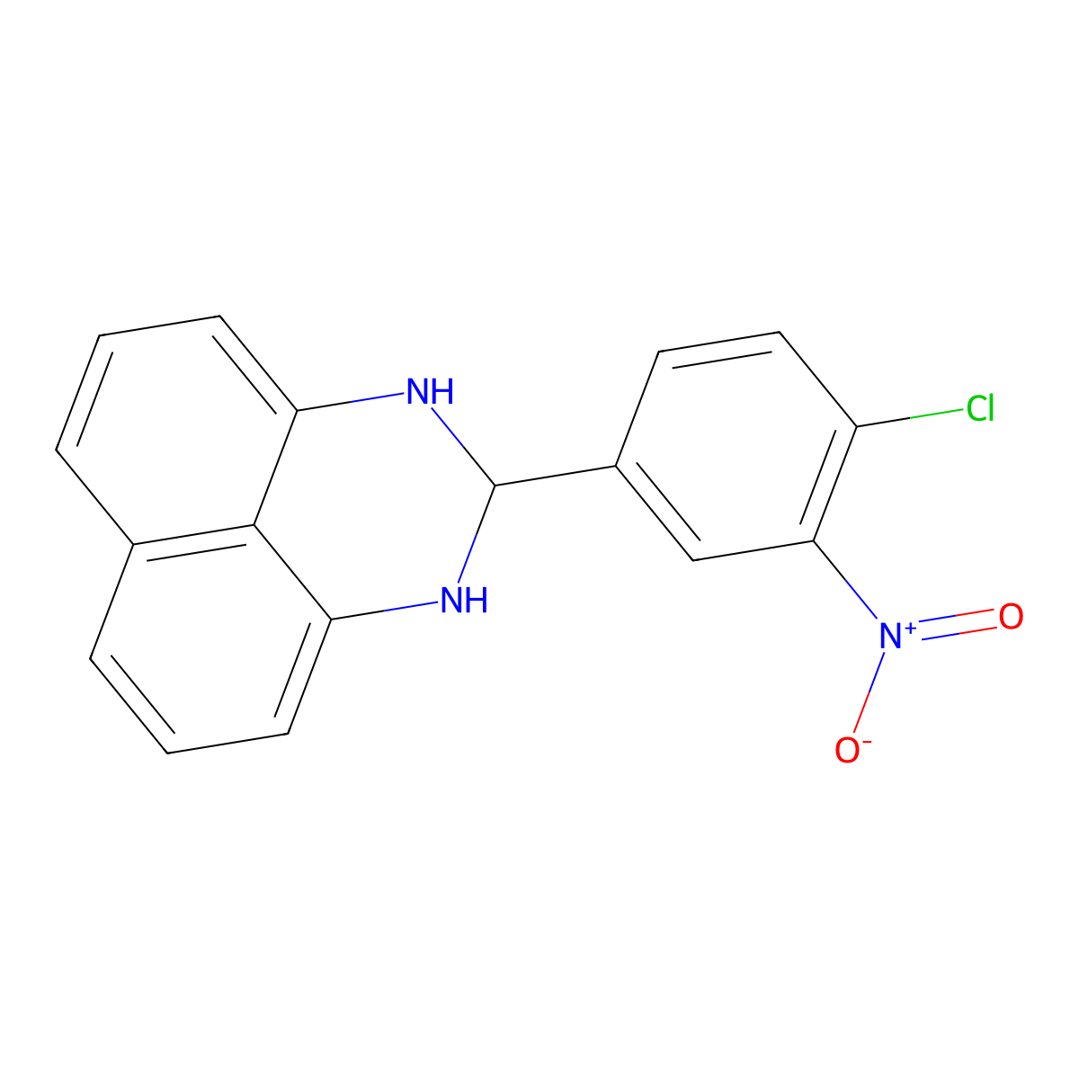 2-(4-chloro-3-nitrophenyl)-2,3-dihydro-1H-perimidine molecular structure, CAS 315230-85-4