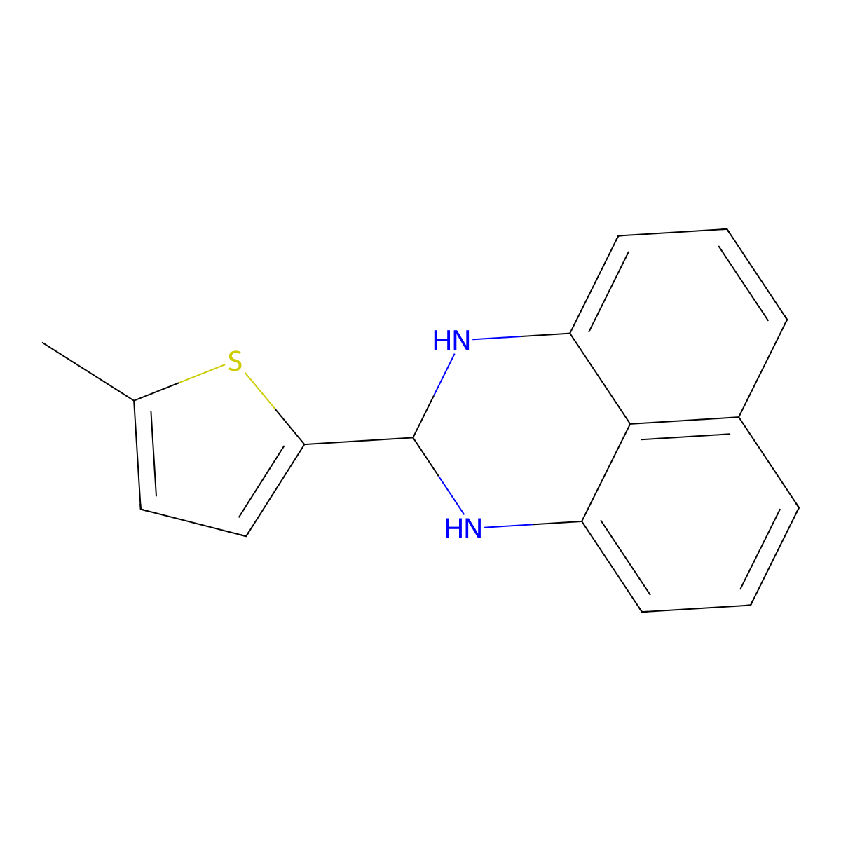 2-(5-methyl-2-thienyl)-2,3-dihydro-1H-perimidine molecular structure, CAS 315230-86-5
