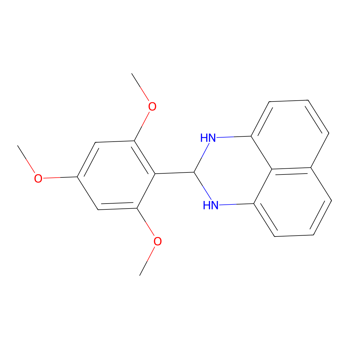 2-(2,4,6-trimethoxyphenyl)-2,3-dihydro-1H-perimidine molecular structure, CAS 315230-91-2
