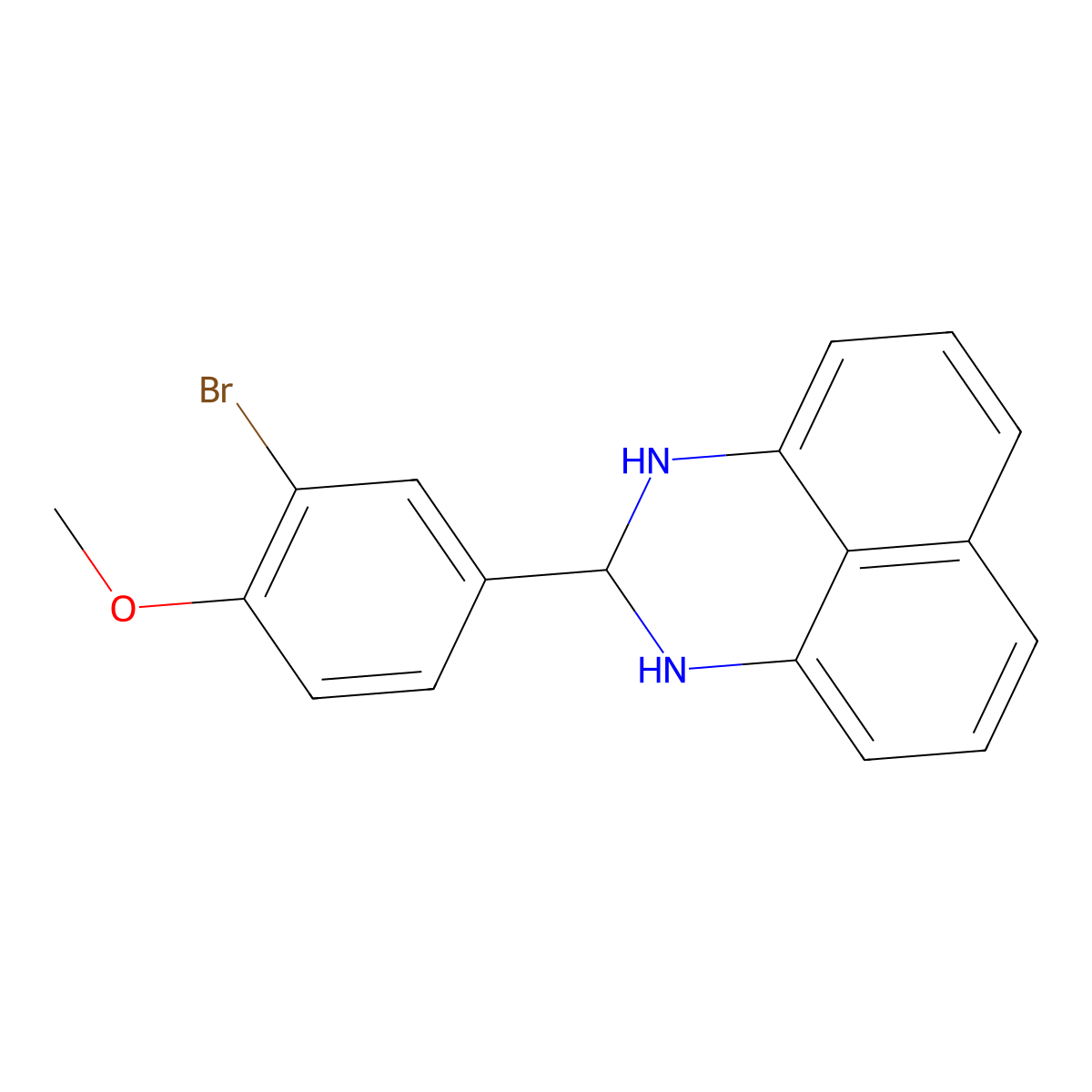 2-(3-bromo-4-methoxyphenyl)-2,3-dihydro-1H-perimidine molecular structure, CAS 315230-94-5