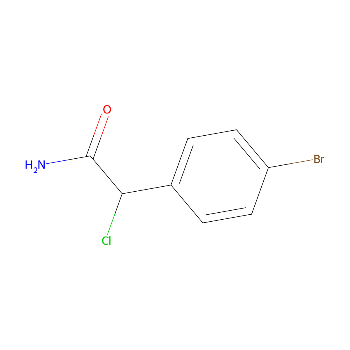 2-(4-Bromophenyl)-2-chloroacetamide molecular structure, CAS 315232-09-8
