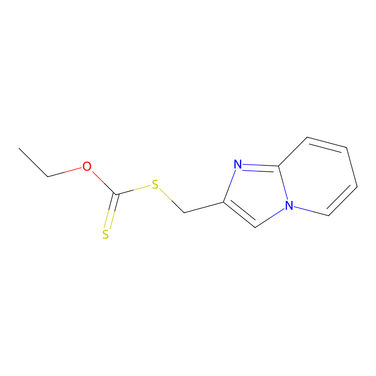 Ethoxy[({imidazo[1,2-a]pyridin-2-yl}methyl)sulfanyl]methanethione molecular structure, CAS 315232-32-7