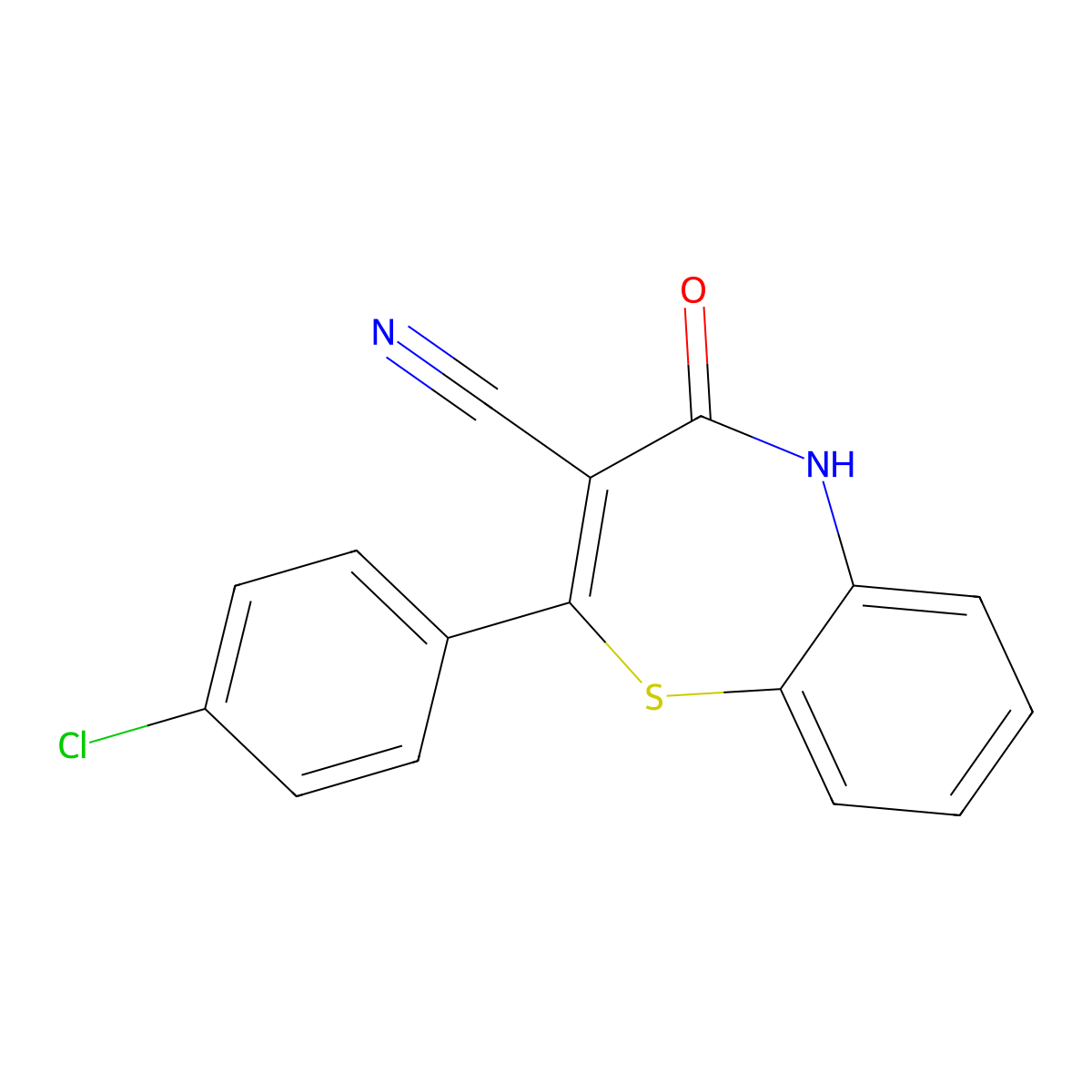 2-(4-Chlorophenyl)-4-oxo-4,5-dihydro-1,5-benzothiazepine-3-carbonitrile molecular structure, CAS 315232-34-9