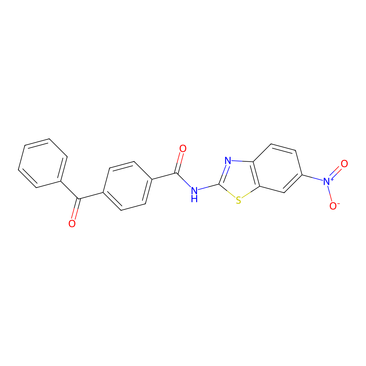 4-benzoyl-N-(6-nitro-1,3-benzothiazol-2-yl)benzamide molecular structure, CAS 315232-48-5