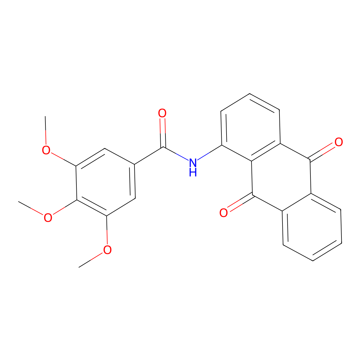 N-(9,10-dioxo-9,10-dihydroanthracen-1-yl)-3,4,5-trimethoxybenzamide molecular structure, CAS 315232-50-9