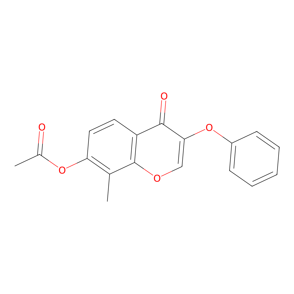 8-methyl-4-oxo-3-phenoxy-4H-chromen-7-yl acetate molecular structure, CAS 315232-53-2
