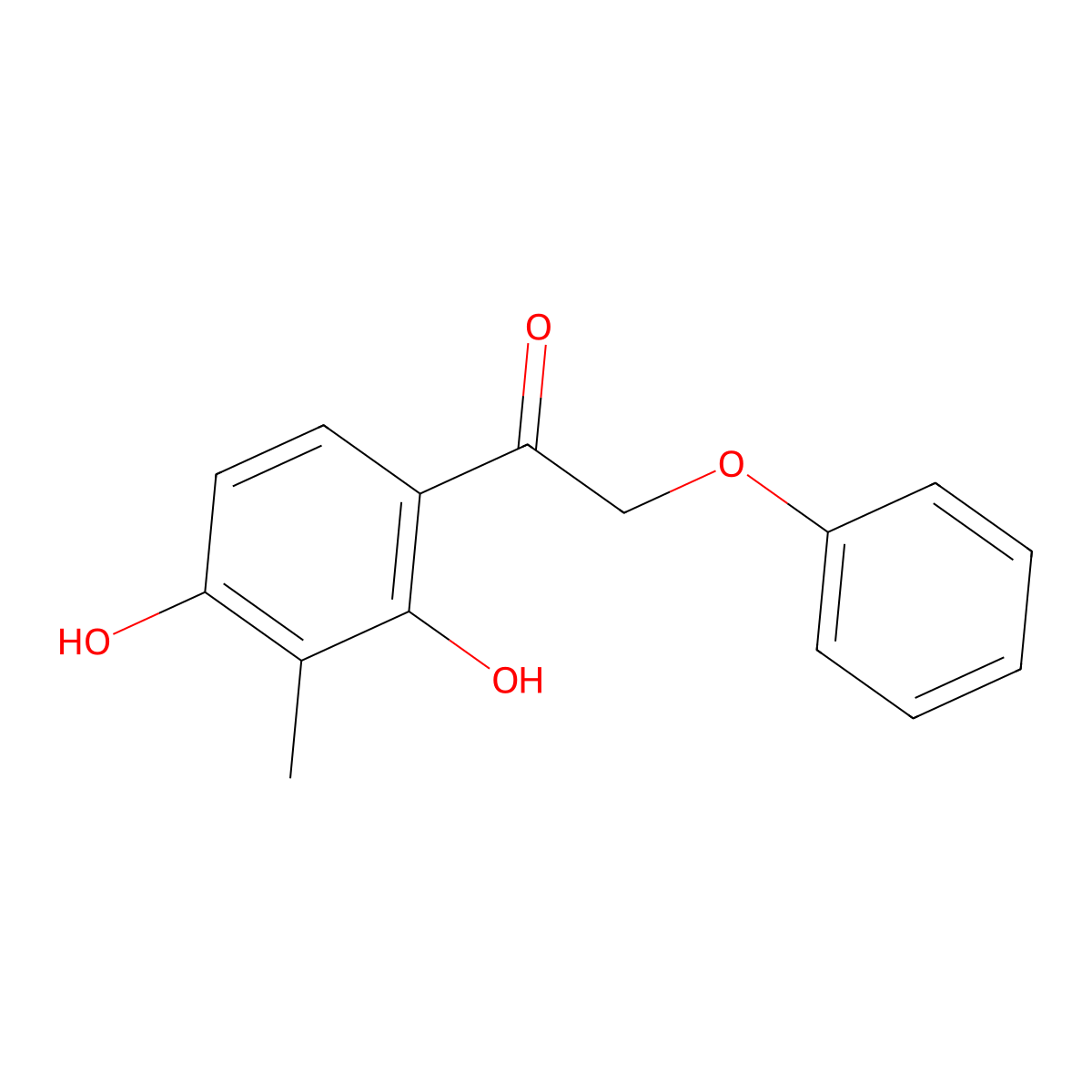 1-(2,4-Dihydroxy-3-methylphenyl)-2-phenoxyethanone molecular structure, CAS 315232-54-3