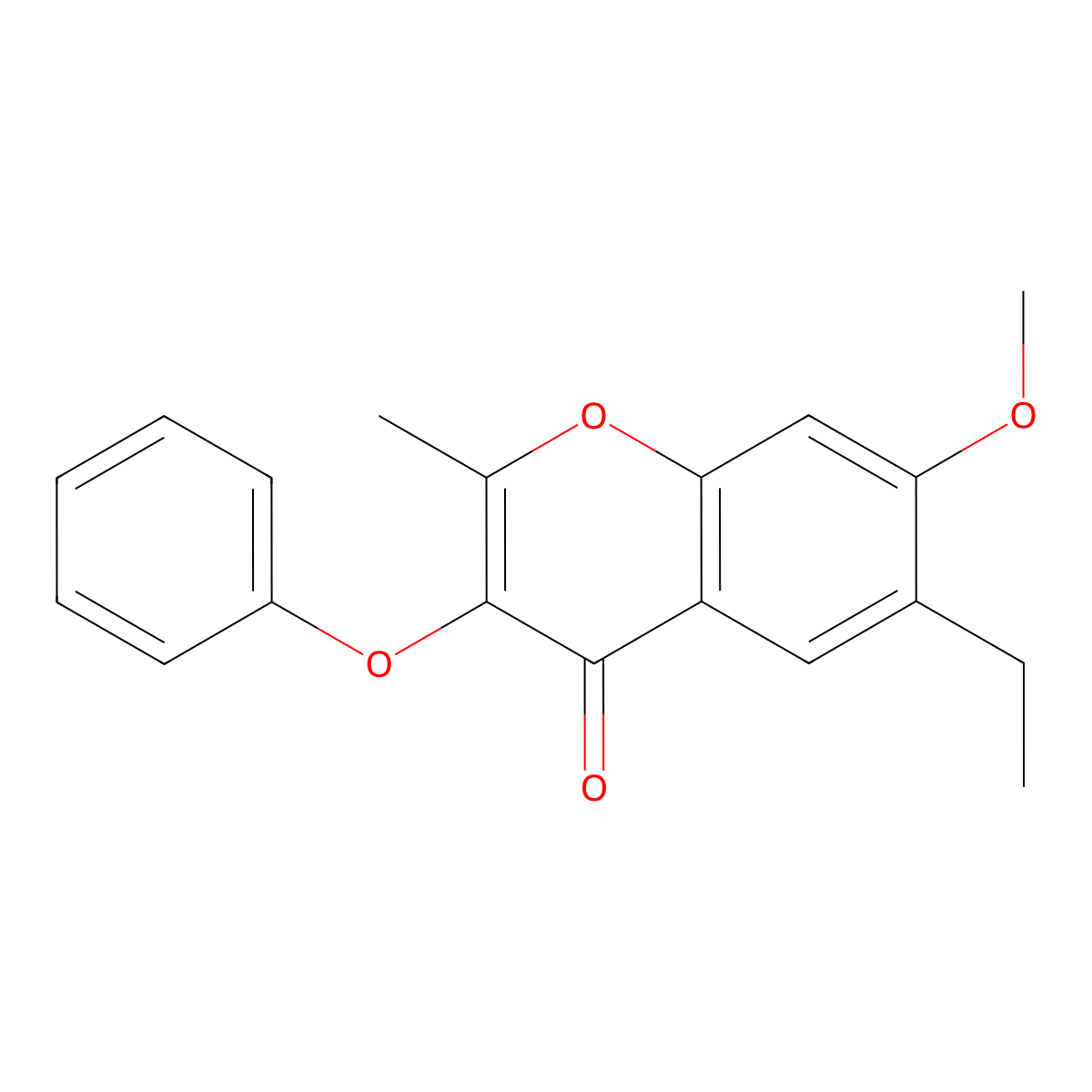 6-ethyl-7-methoxy-2-methyl-3-phenoxy-4H-chromen-4-one molecular structure, CAS 315232-80-5