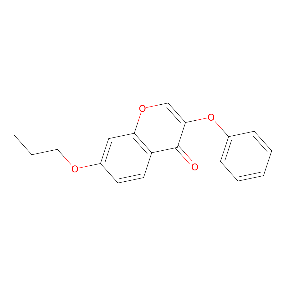3-phenoxy-7-propoxy-4H-chromen-4-one molecular structure, CAS 315233-31-9