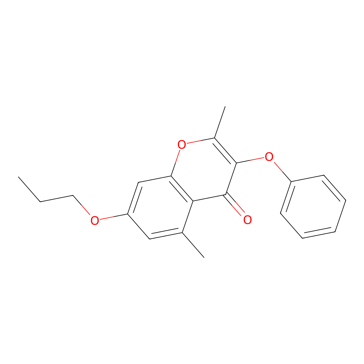2,5-dimethyl-3-phenoxy-7-propoxy-4H-chromen-4-one molecular structure, CAS 315233-36-4