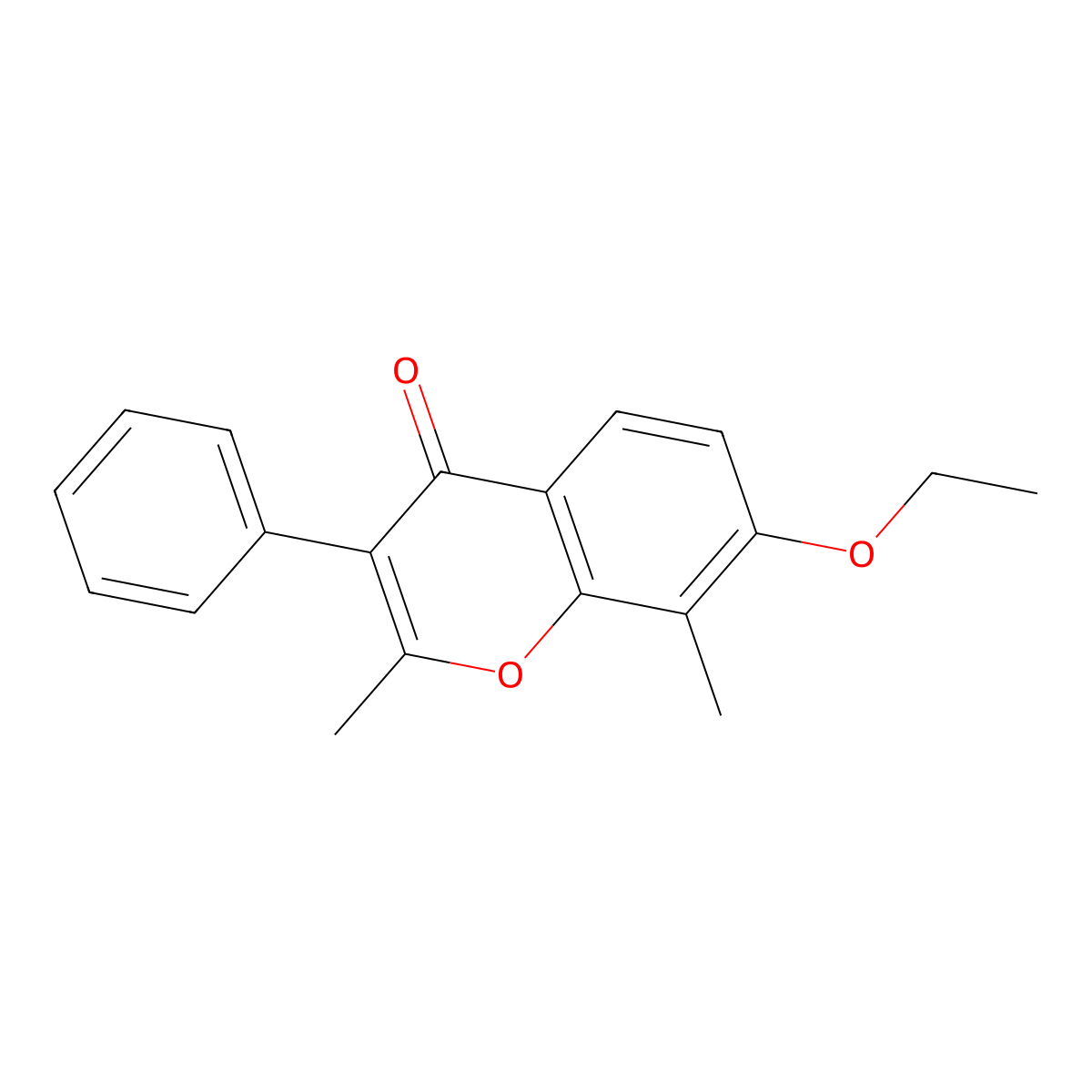 7-ethoxy-2,8-dimethyl-3-phenyl-4H-chromen-4-one molecular structure, CAS 315233-56-8