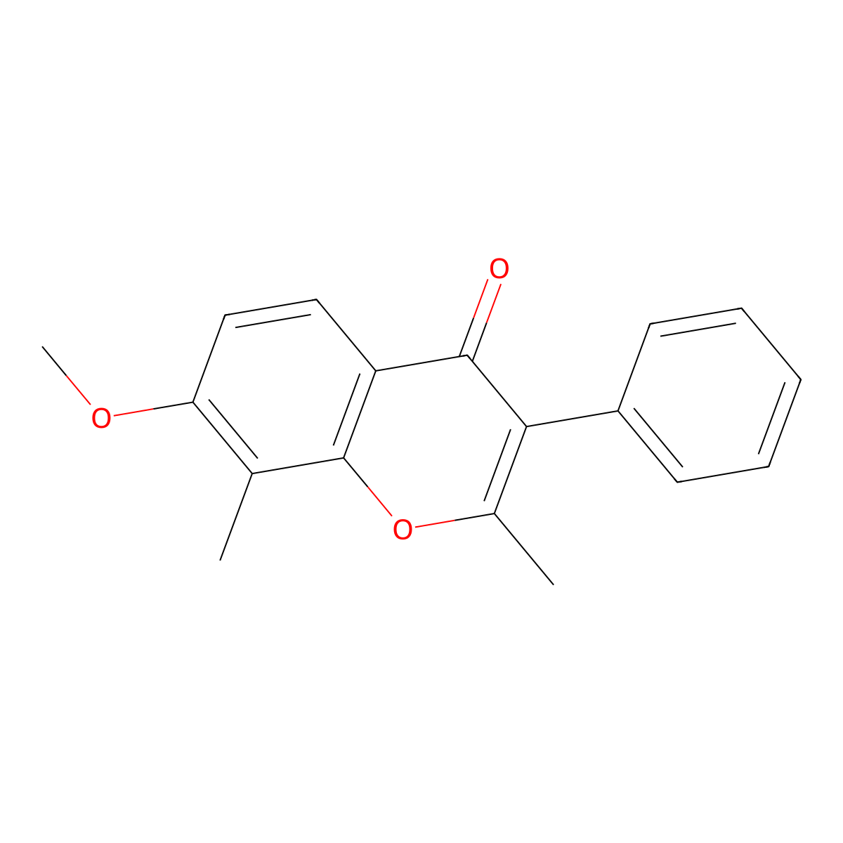 7-methoxy-2,8-dimethyl-3-phenyl-4H-chromen-4-one molecular structure, CAS 315233-57-9