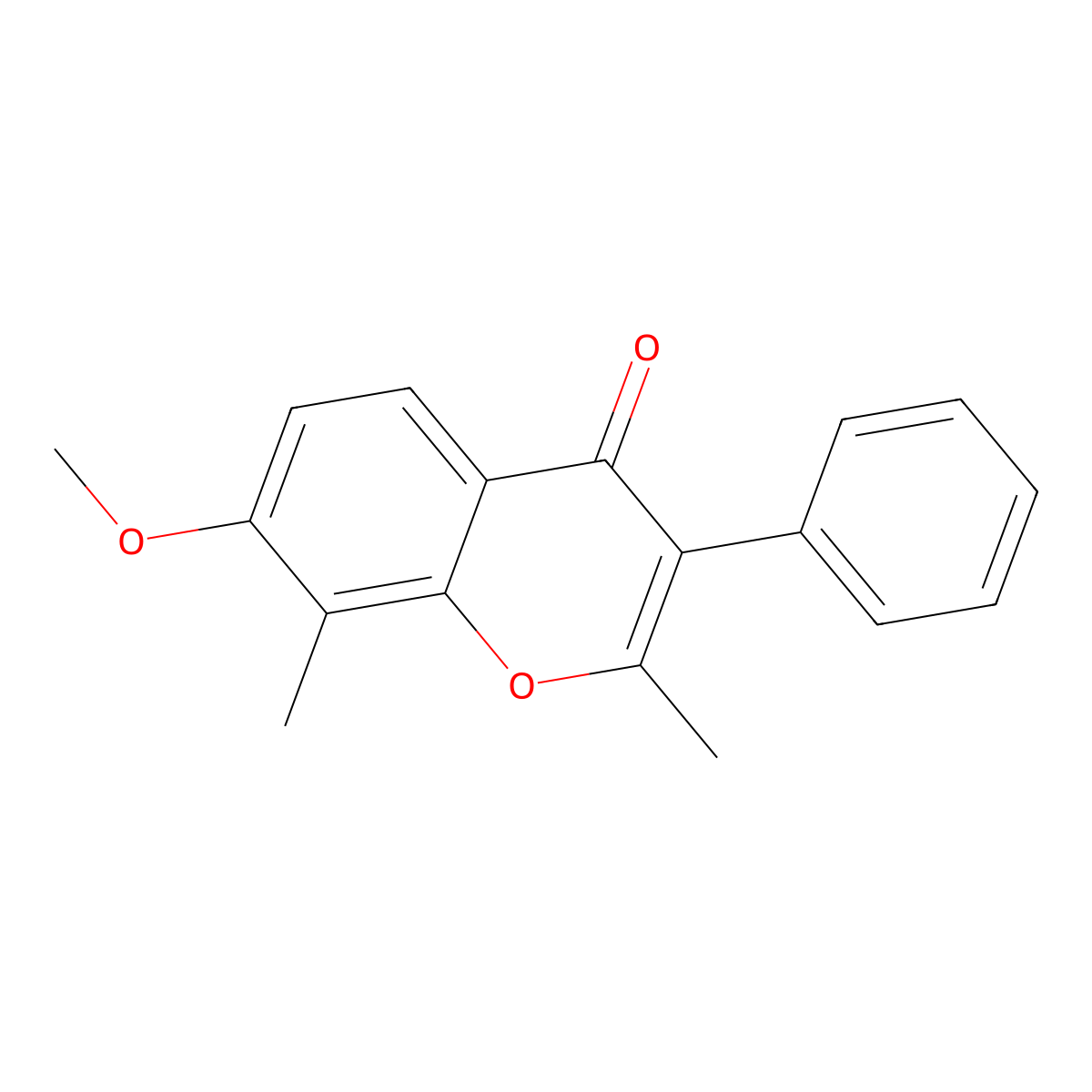 7-methoxy-2,8-dimethyl-3-phenyl-4H-chromen-4-one molecular structure, CAS 315233-57-9