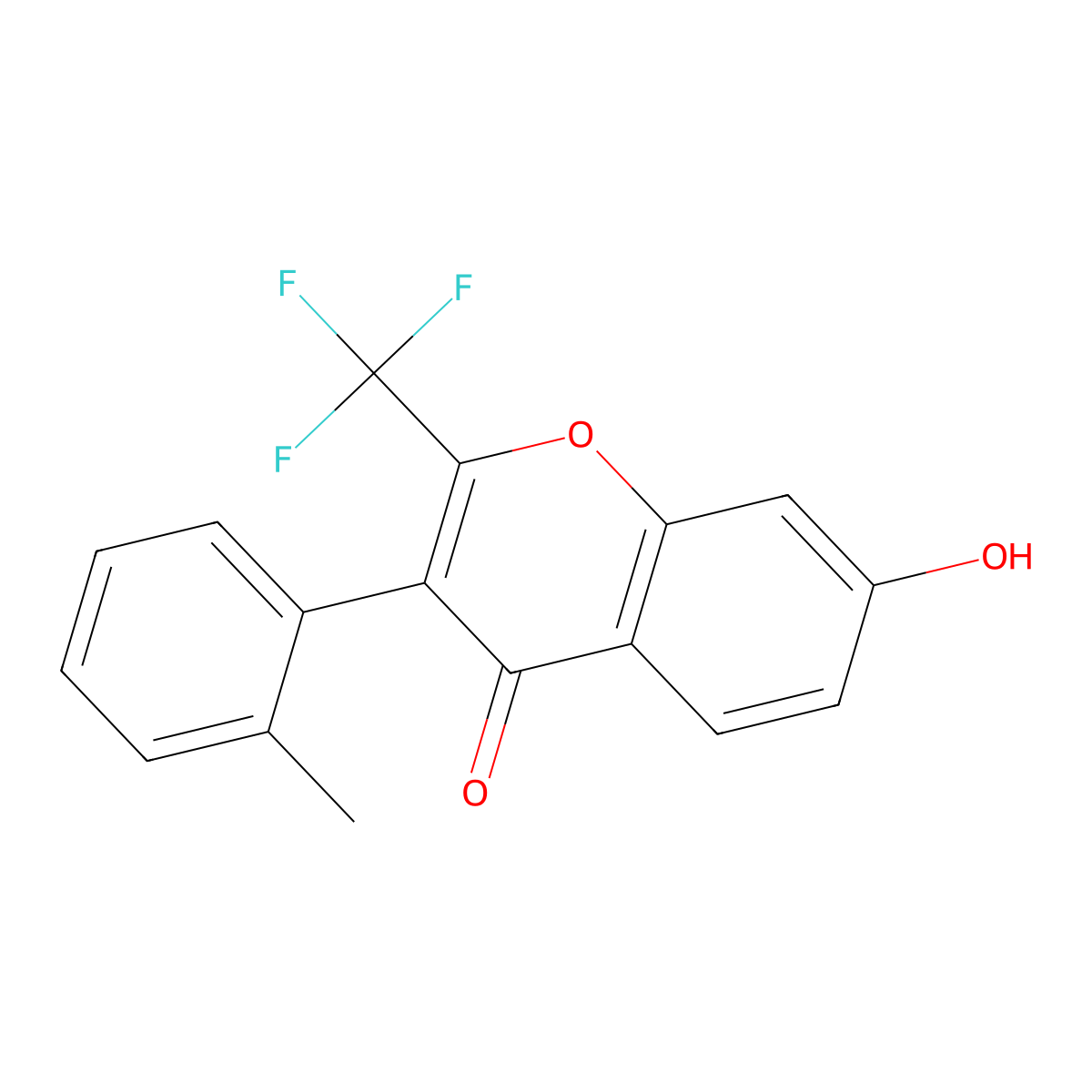 7-hydroxy-3-(2-methylphenyl)-2-(trifluoromethyl)-4H-chromen-4-one molecular structure, CAS 315233-78-4